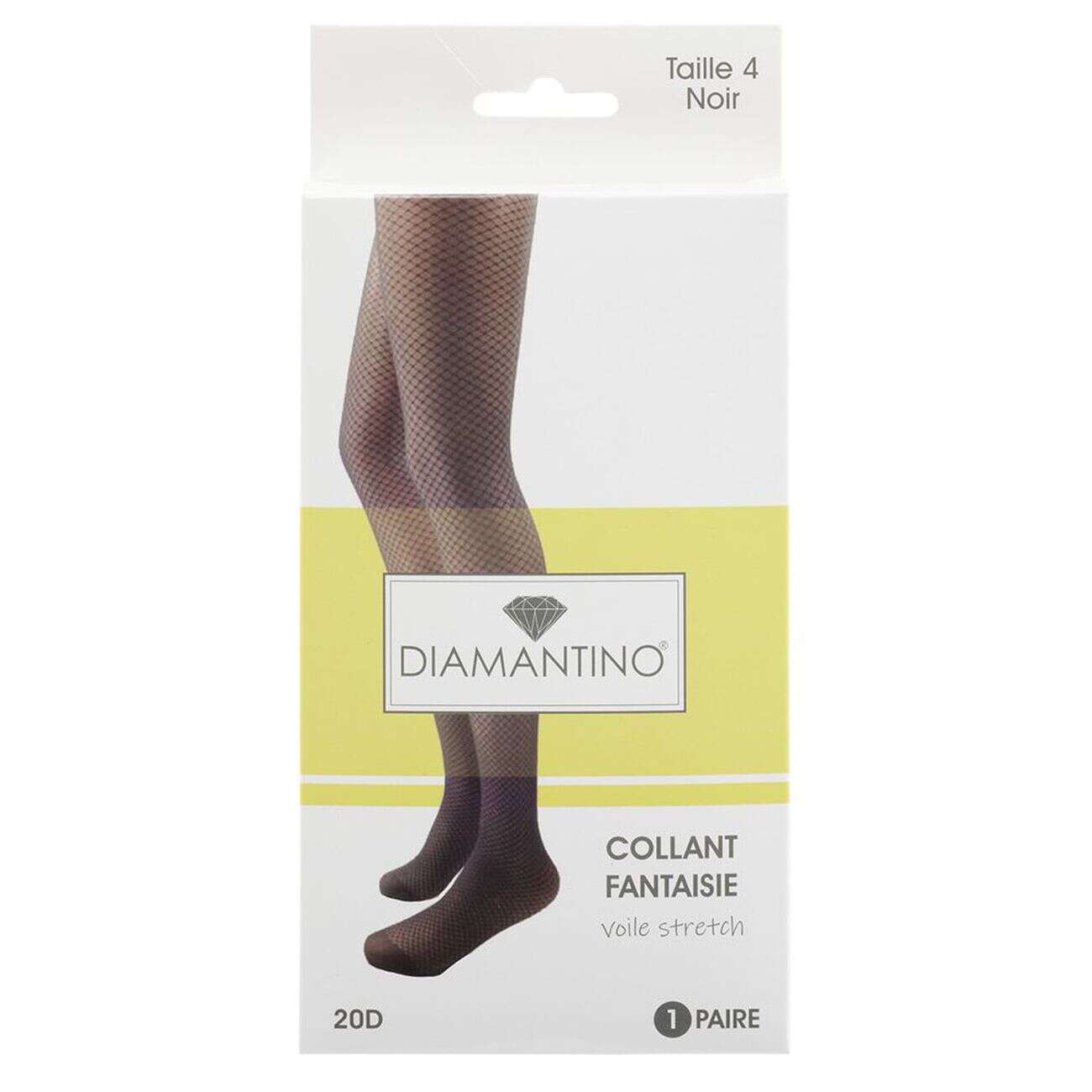 Collant voile fantaisie noir 20D