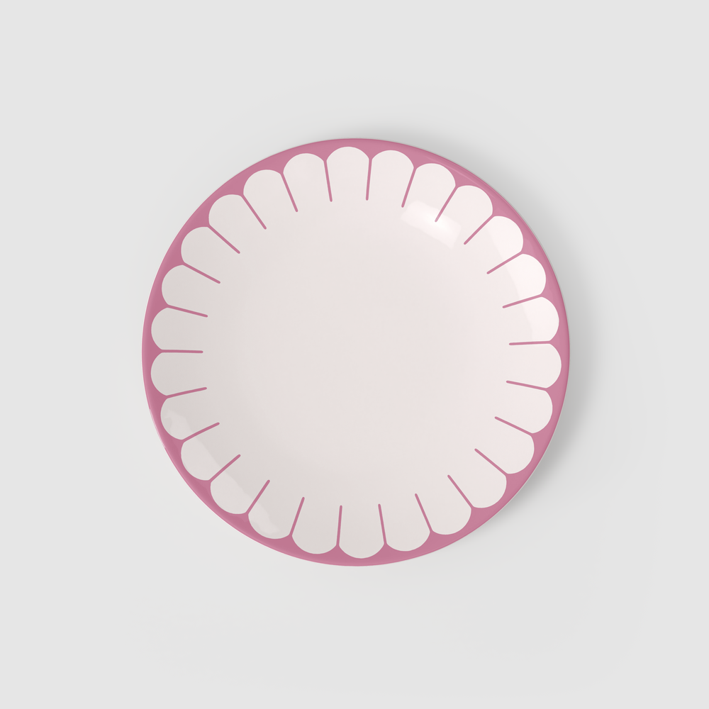 Fleur Dinner plate - Fuchsia, 10.5'', Premium Porcelain
