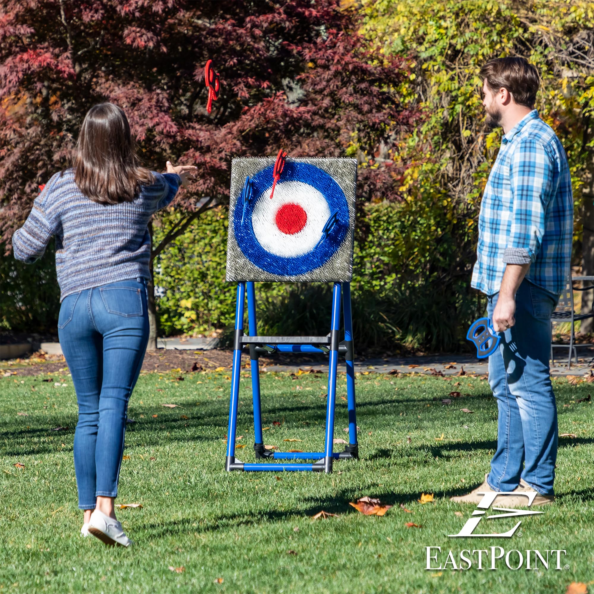Jeu de lancer de haches EastPoint Deluxe avec cadre en acier