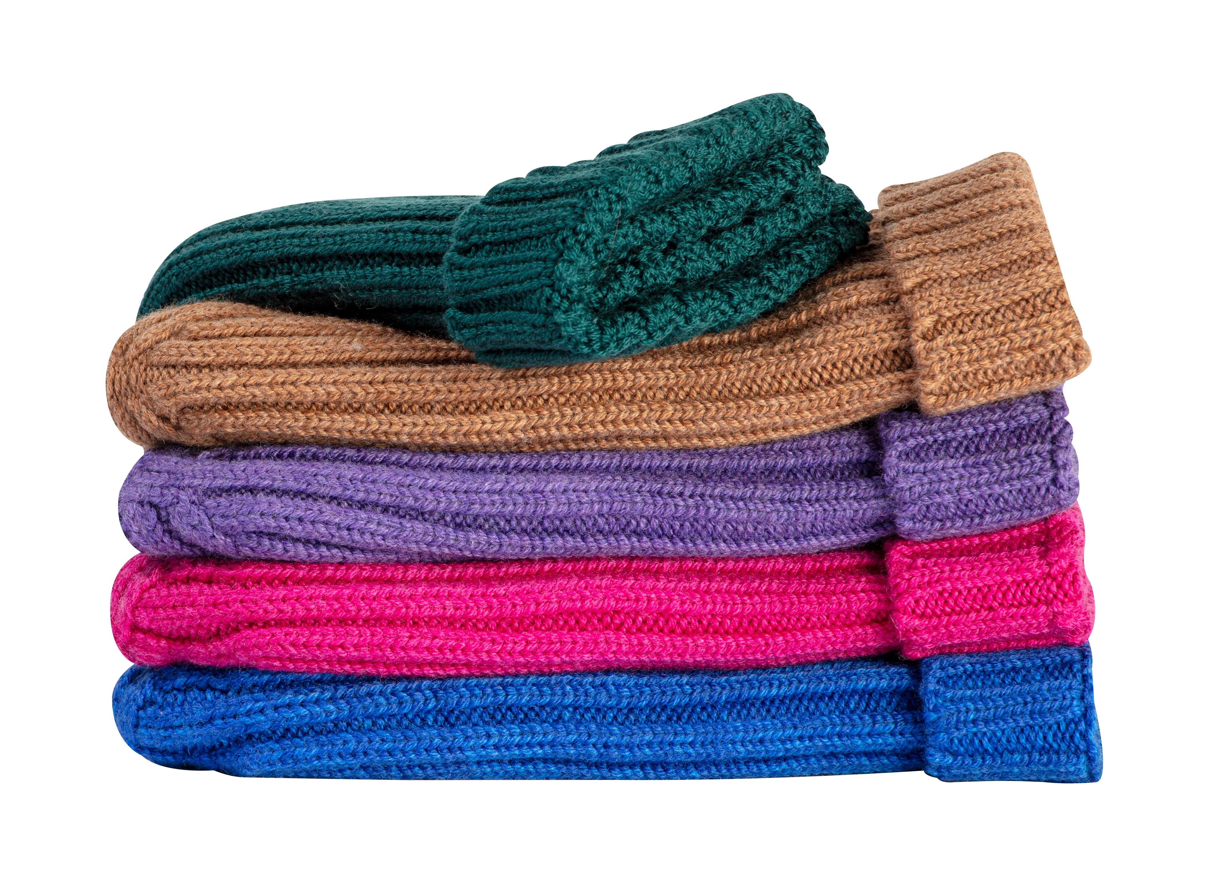 Bonnet mixte en laine mérinos marron