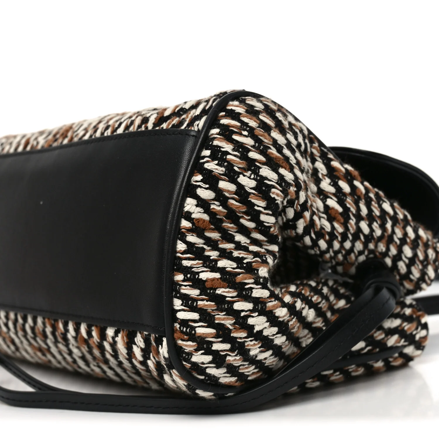 Tweed Calfskin Urban Essentials Small Shopping Bag Black Multicolor