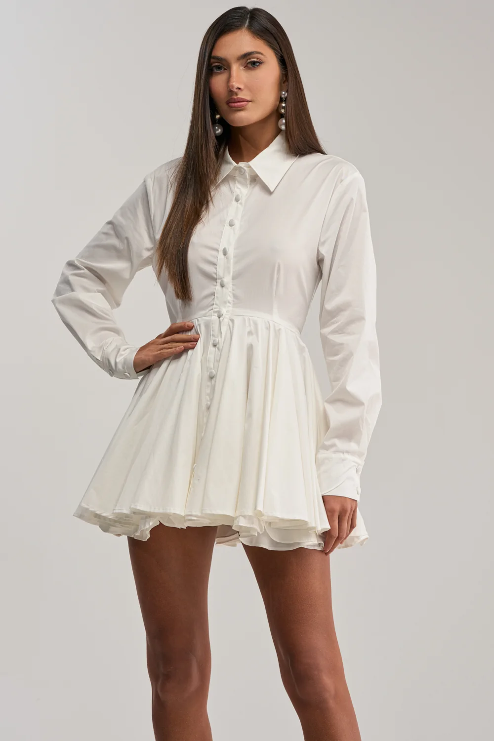 THE IT GIRL POPLIN MINI DRESS - Akira Store