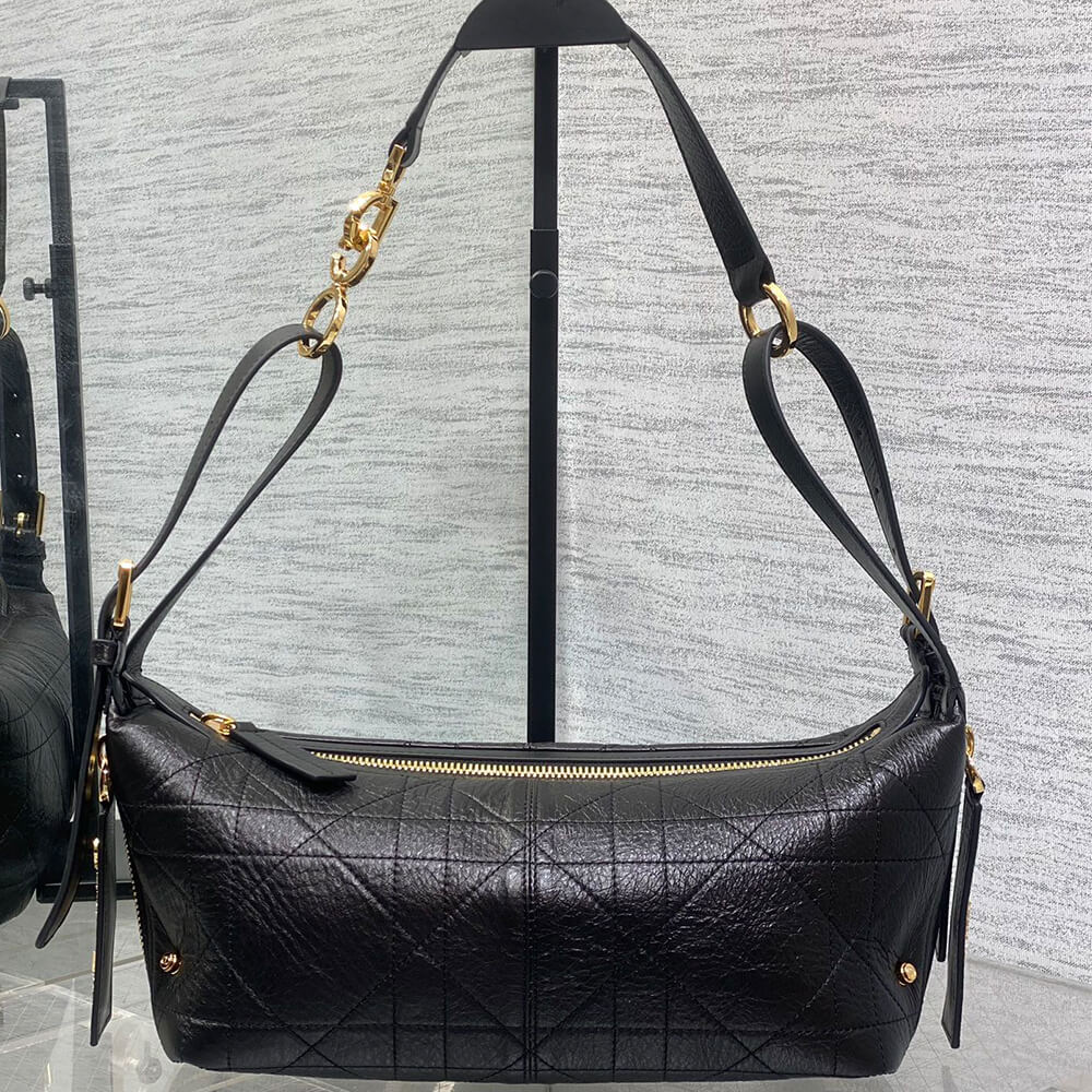 Small D-Journey Bag in Shiny Goatskin(HIGH-END GRADE)