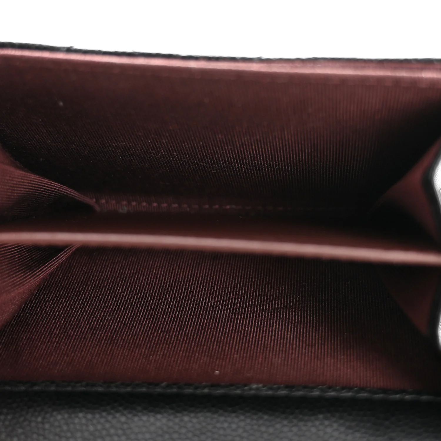 Caviar Quilted Flap Card Holder On Chain Black