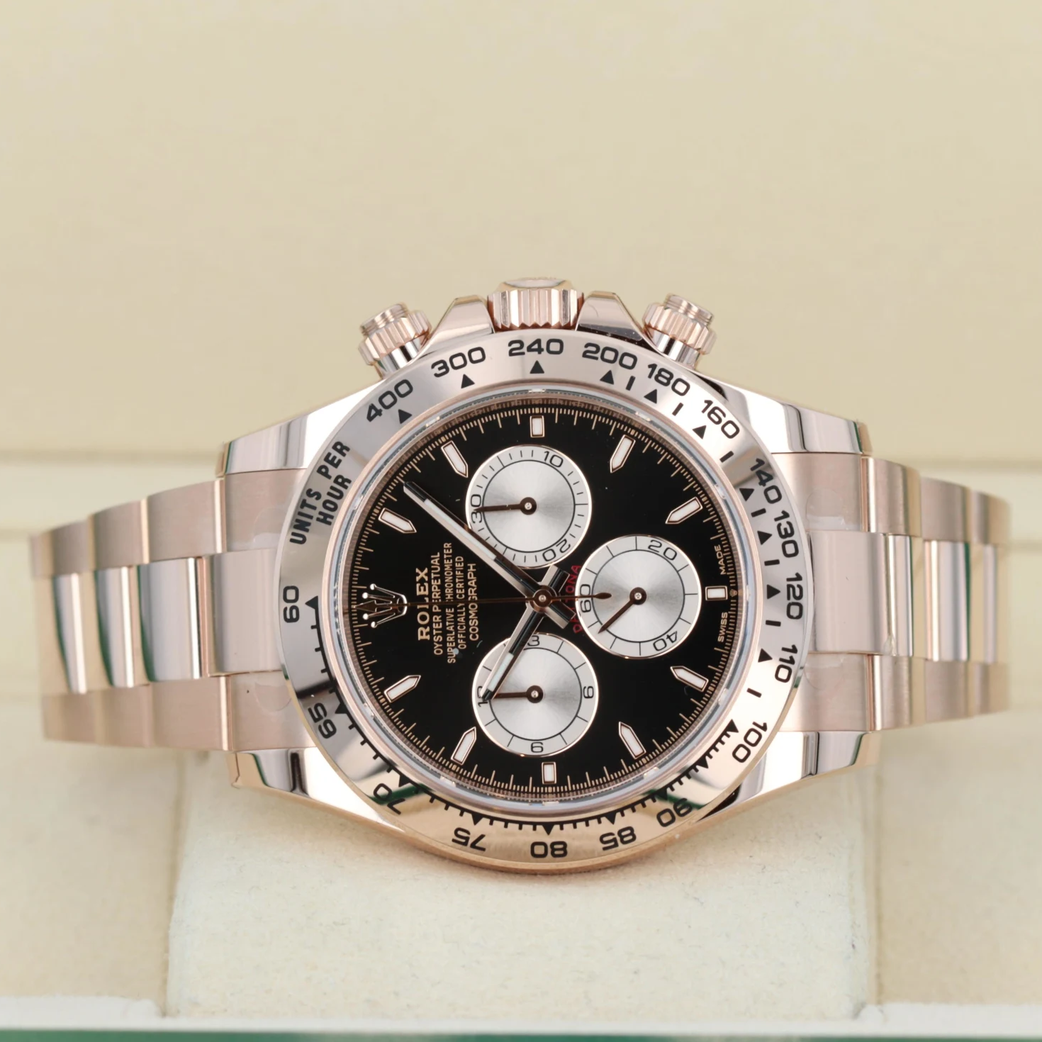 [Super Clone]Rolex Daytona 40mm Rose Gold Black Dial  m126505-0001