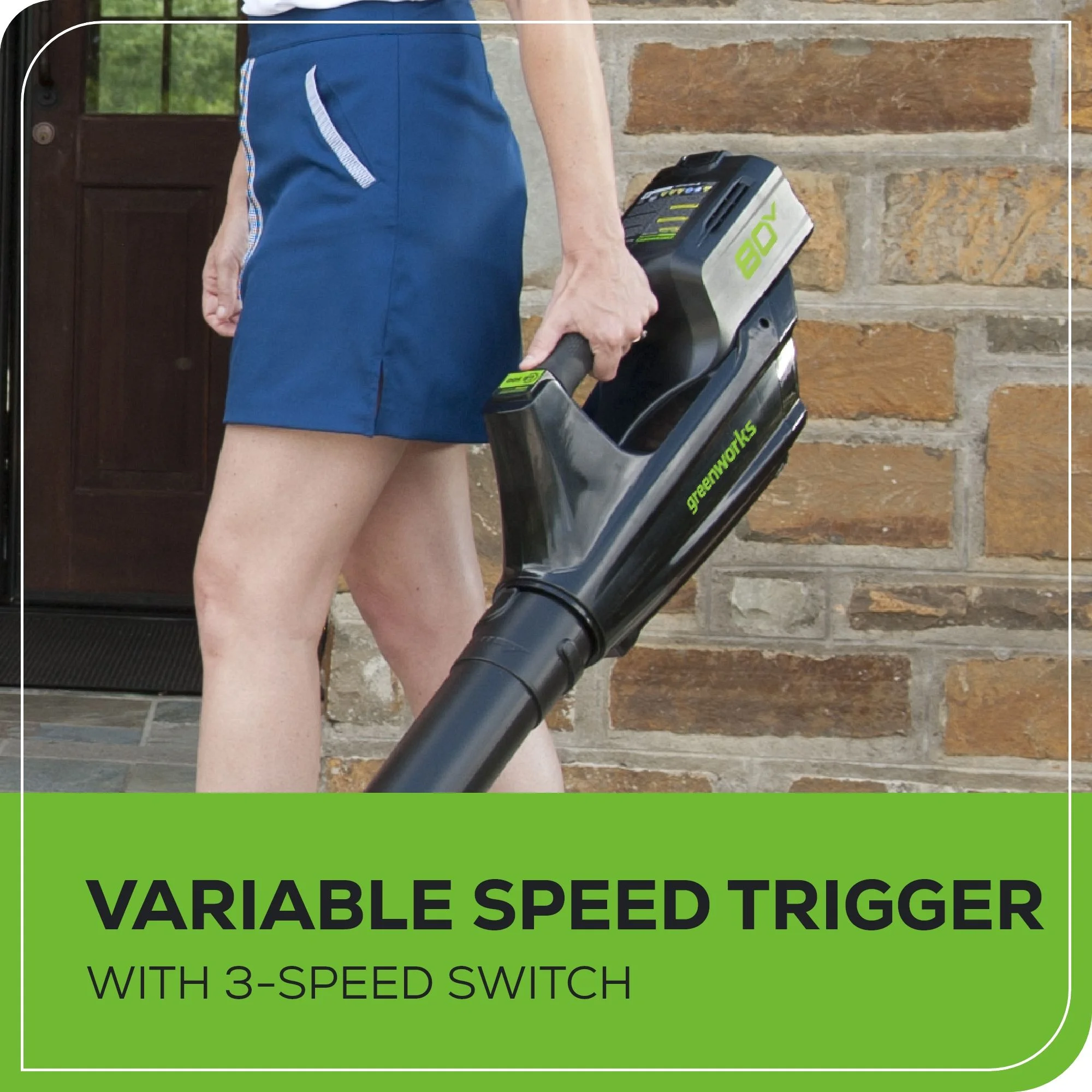 80V 21" Brushless Push Cordless Electric Lawn Mower + 500 CFM Axial Leaf Blower, With Two 2.0Ah Batteries and 30 Minute Rapid Charger - Image 10