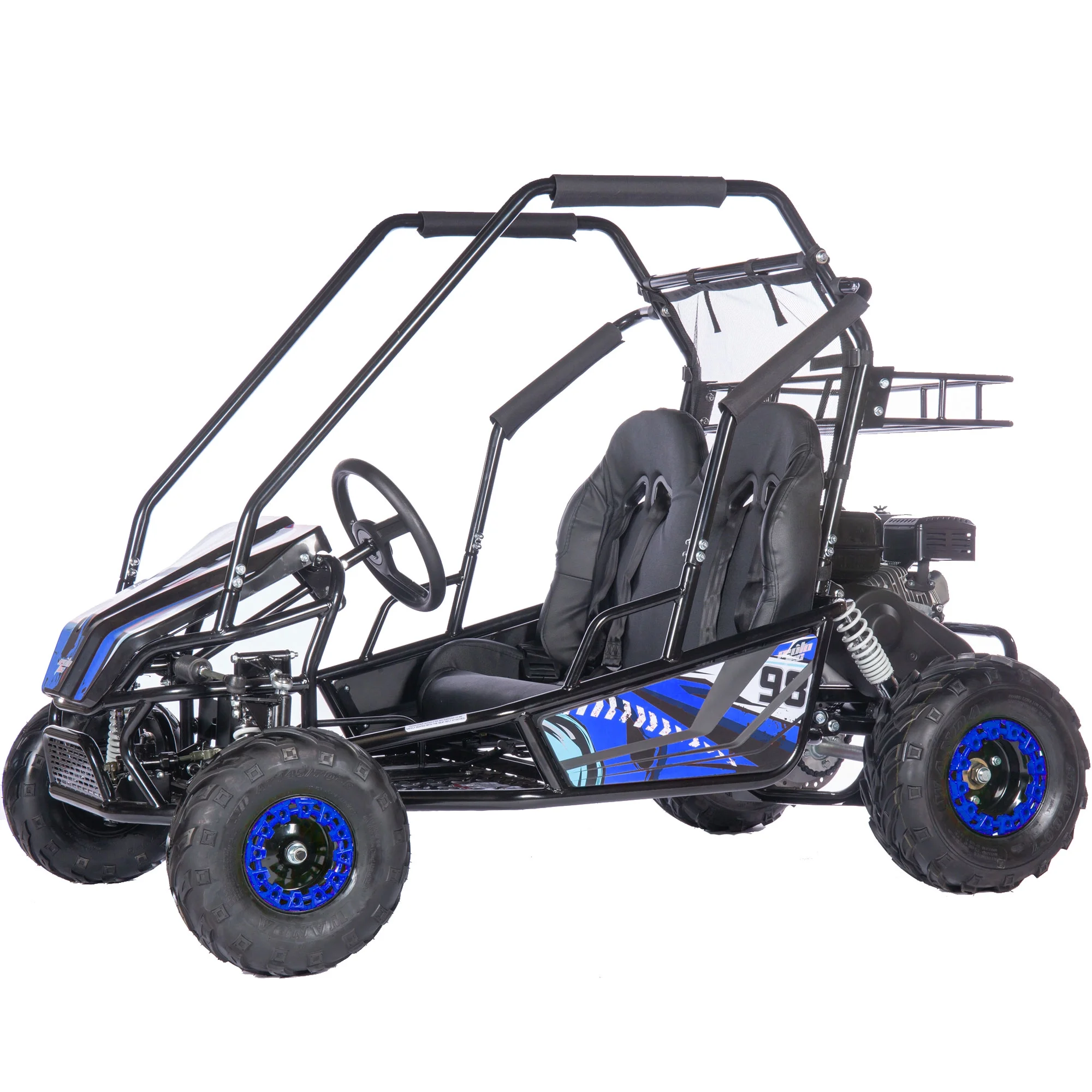 Mud XL 212cc 2 Seat Go Kart Full Suspension Blue(Blue) - Image 6