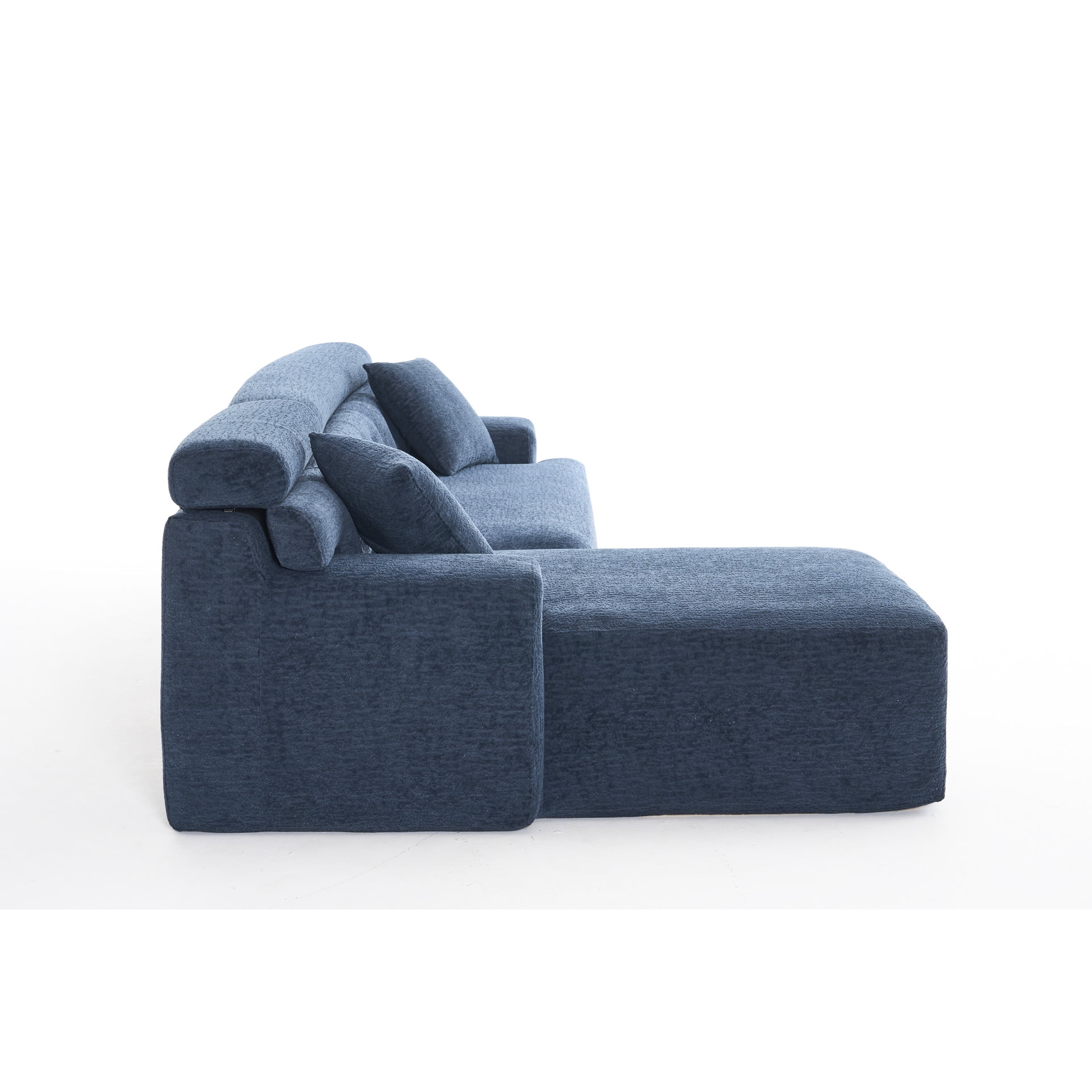 4 Compression , Antique Blue Home Decor With Wider , Deep Seat Elevated For Chic Living Couch Room Furniture Deeper Back Relax(Antique Blue) - Image 6