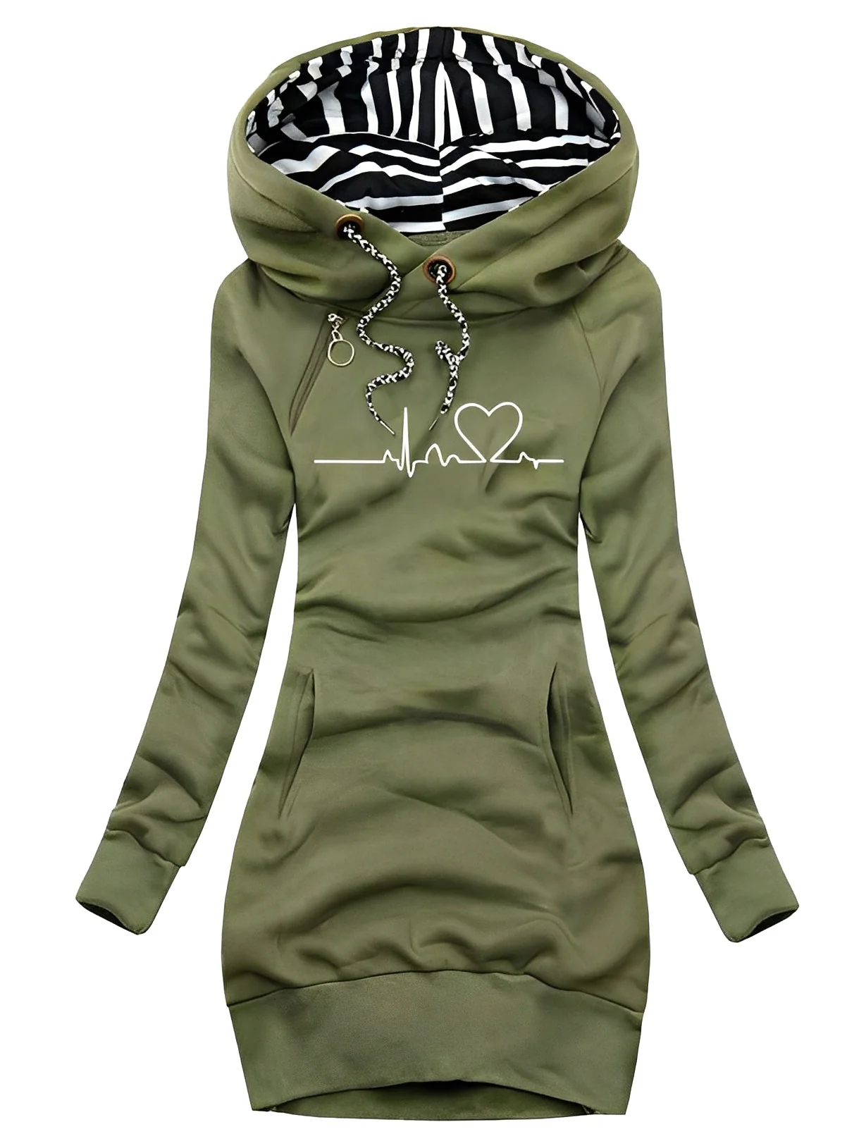 Roxanne - Robe pull décontractée avec capuche pour femme