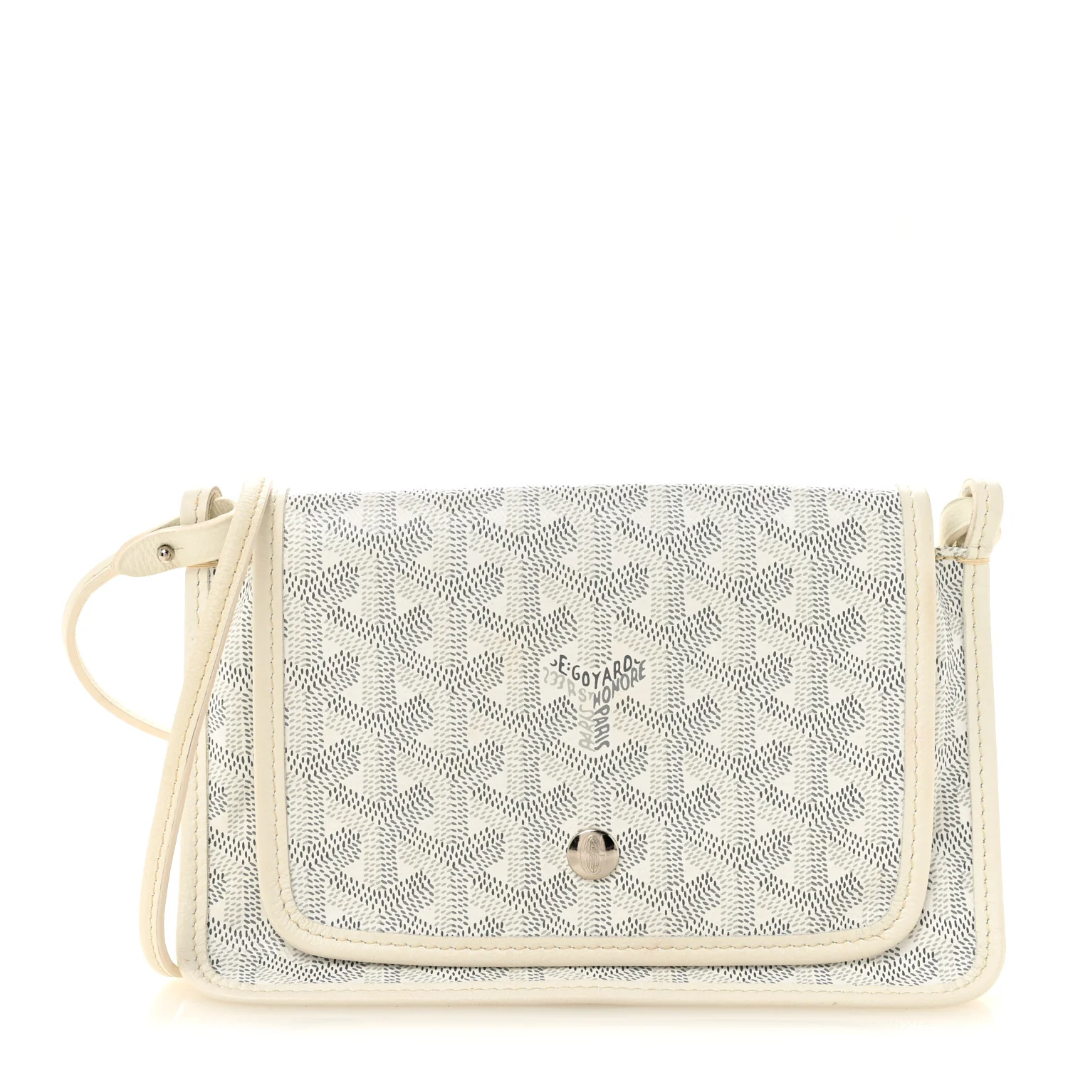 Goyardine Plumet Wallet Clutch White