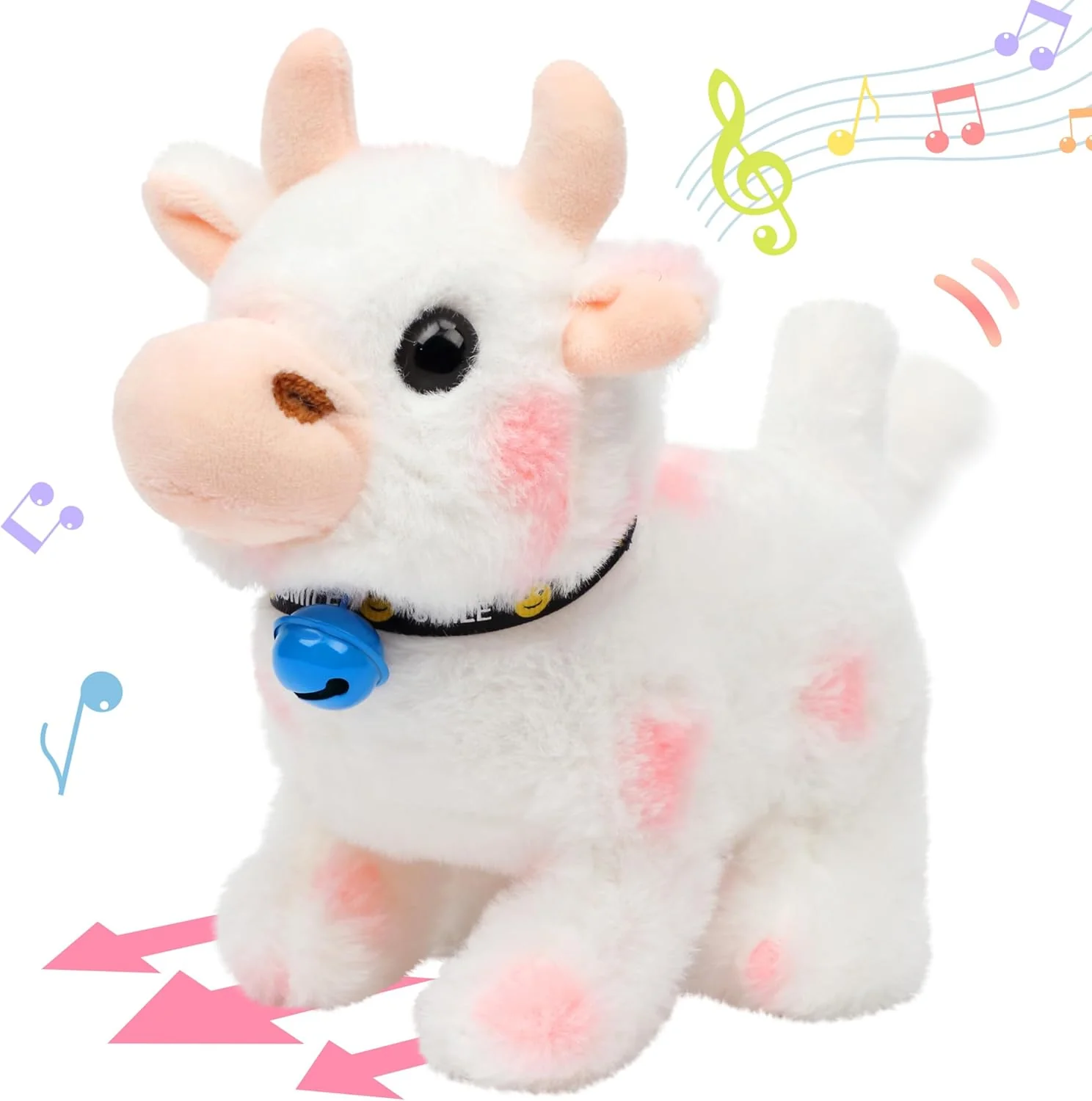 Interactive Hopping Rabbit Electronic Plush Bunny Toy with Sounds and Movements, 7'' Brown