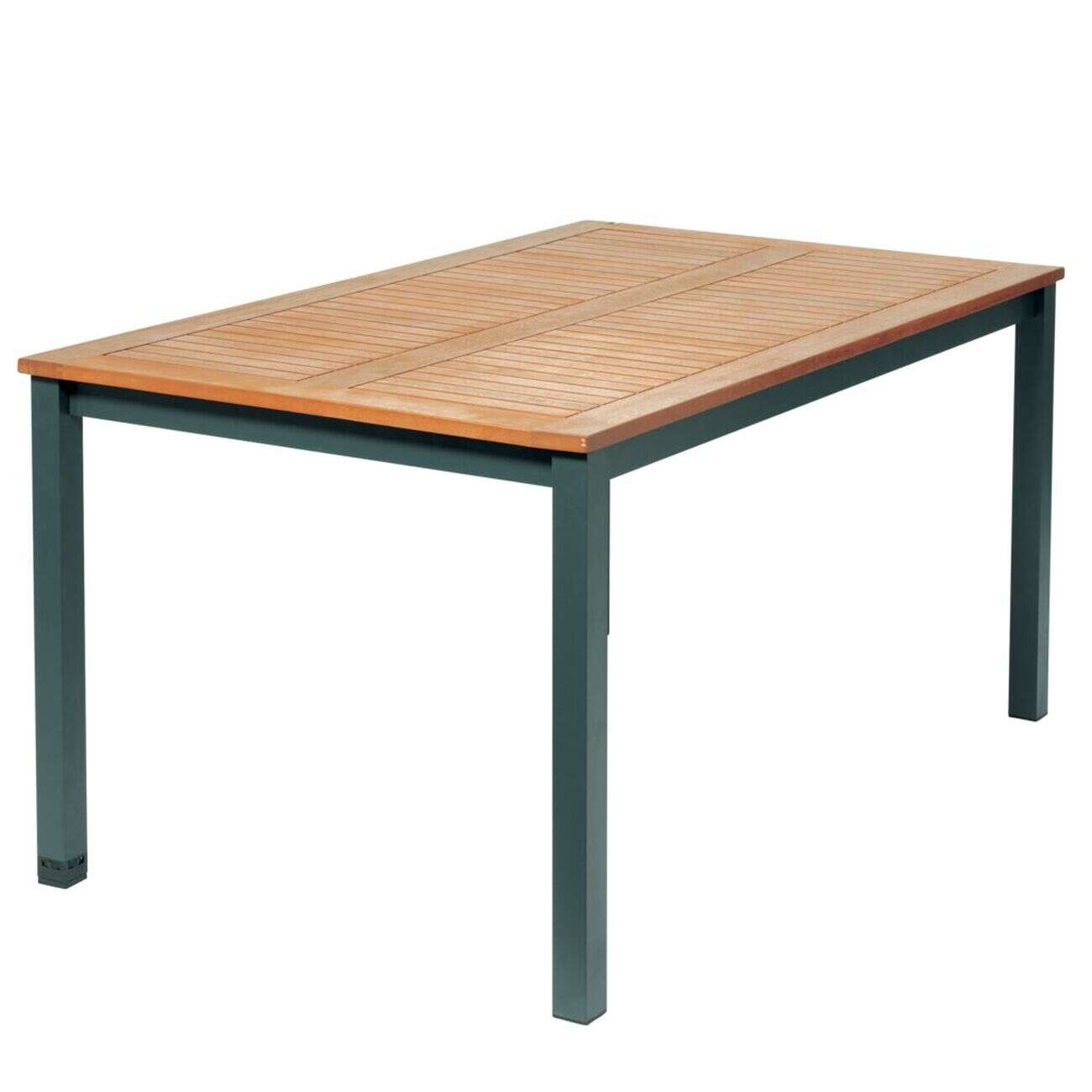 Table de jardin Bali 6 personnes aluminum et bois