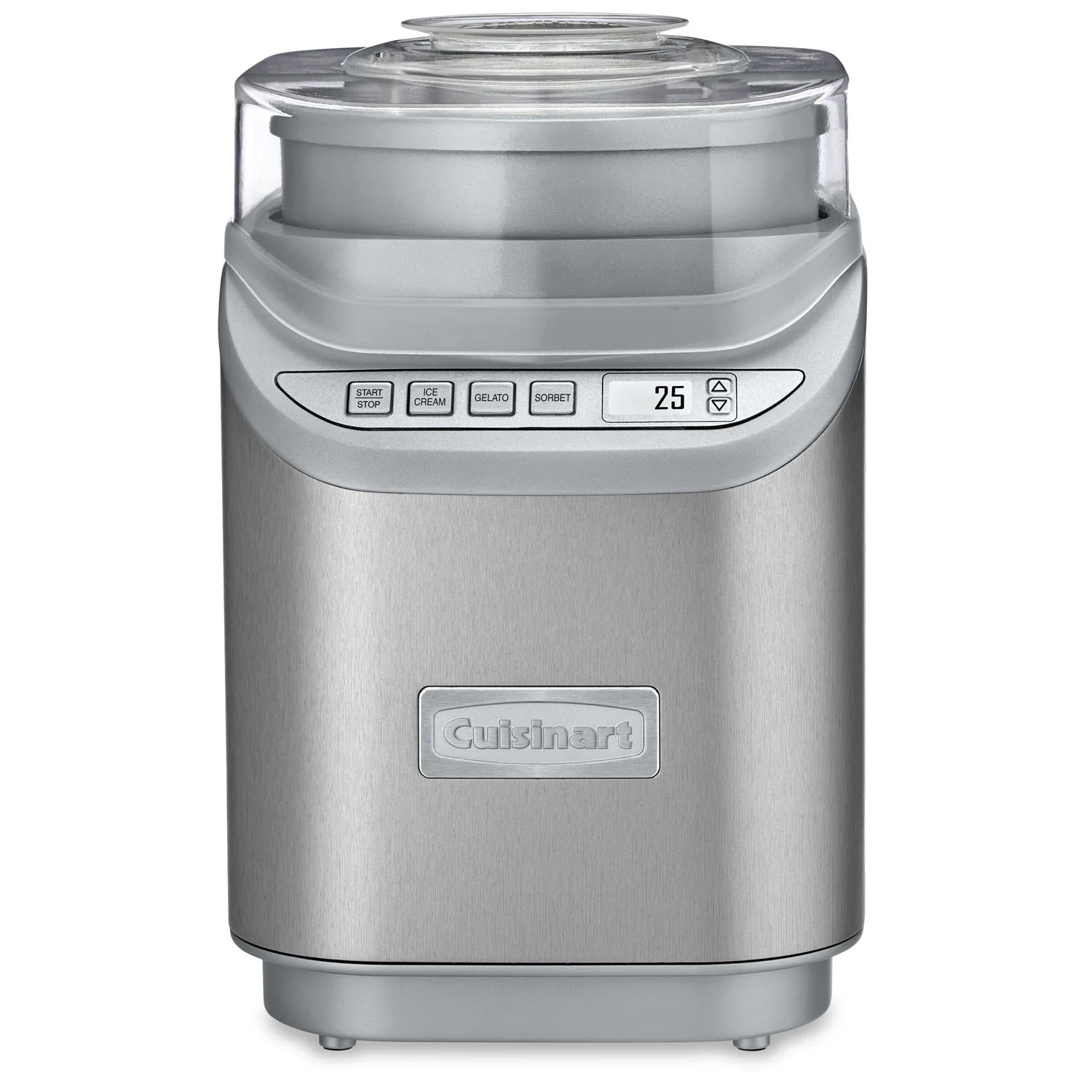 ICE-70 Electronic Ice Cream Maker, Brushed Chrome + Smart Stick Hand Blender - Image 2