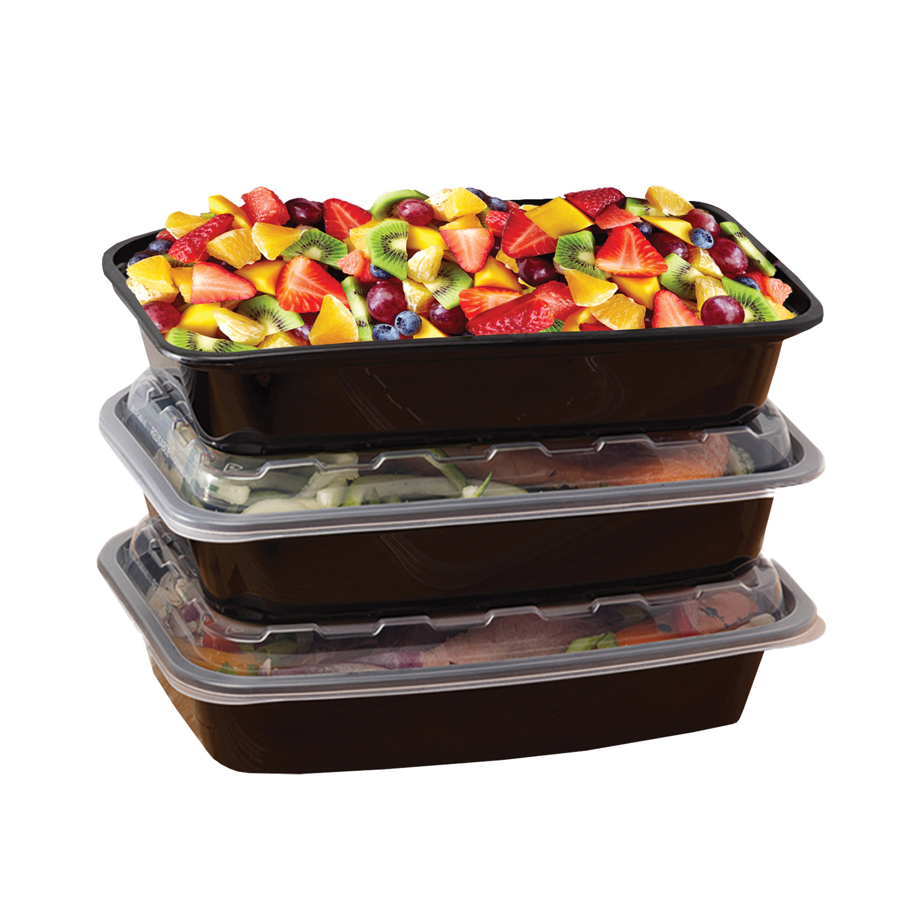 Glad Take - Aways Food Storage Containers with Lids, 38 oz Rectangle, 35 - Sets