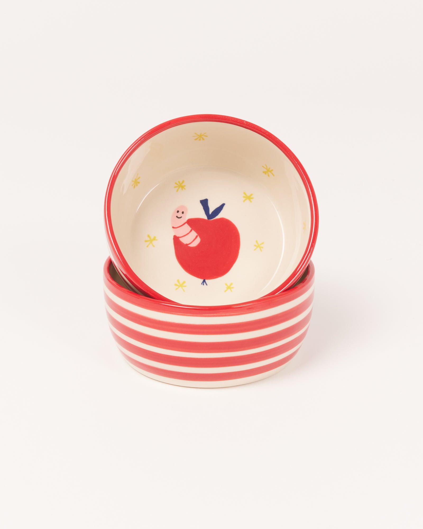 MIIO MIINI MODERN TASTY WHITE AND RED CEREAL BOWL