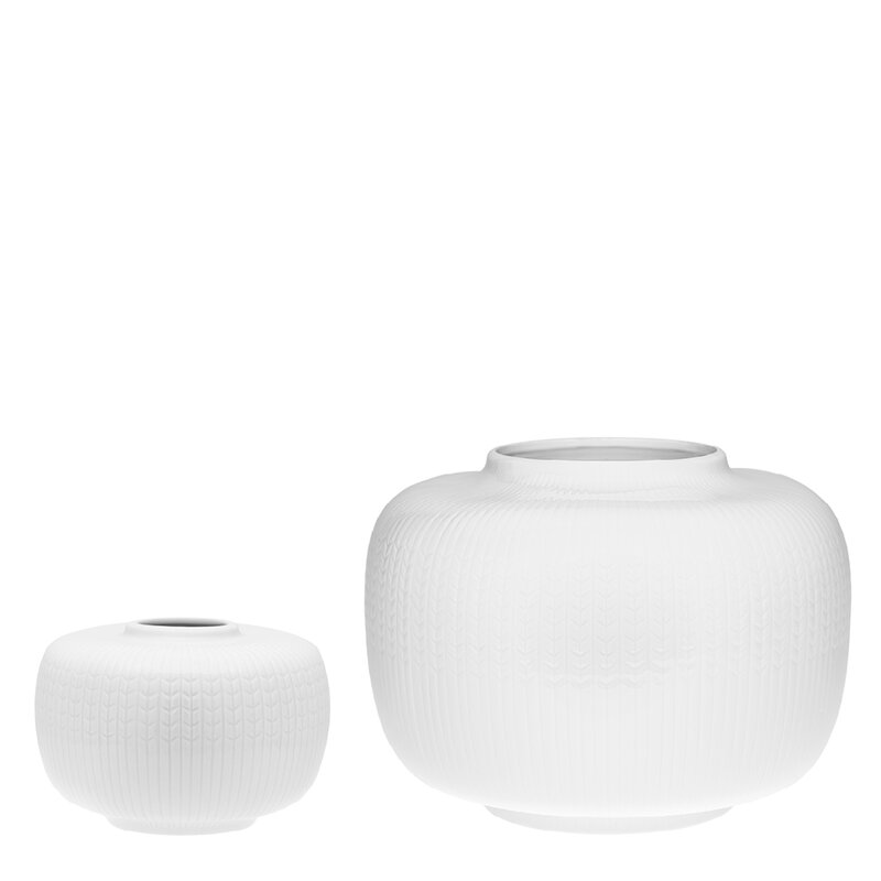 Swedish Grace vase 13x9 cm snø/hvit