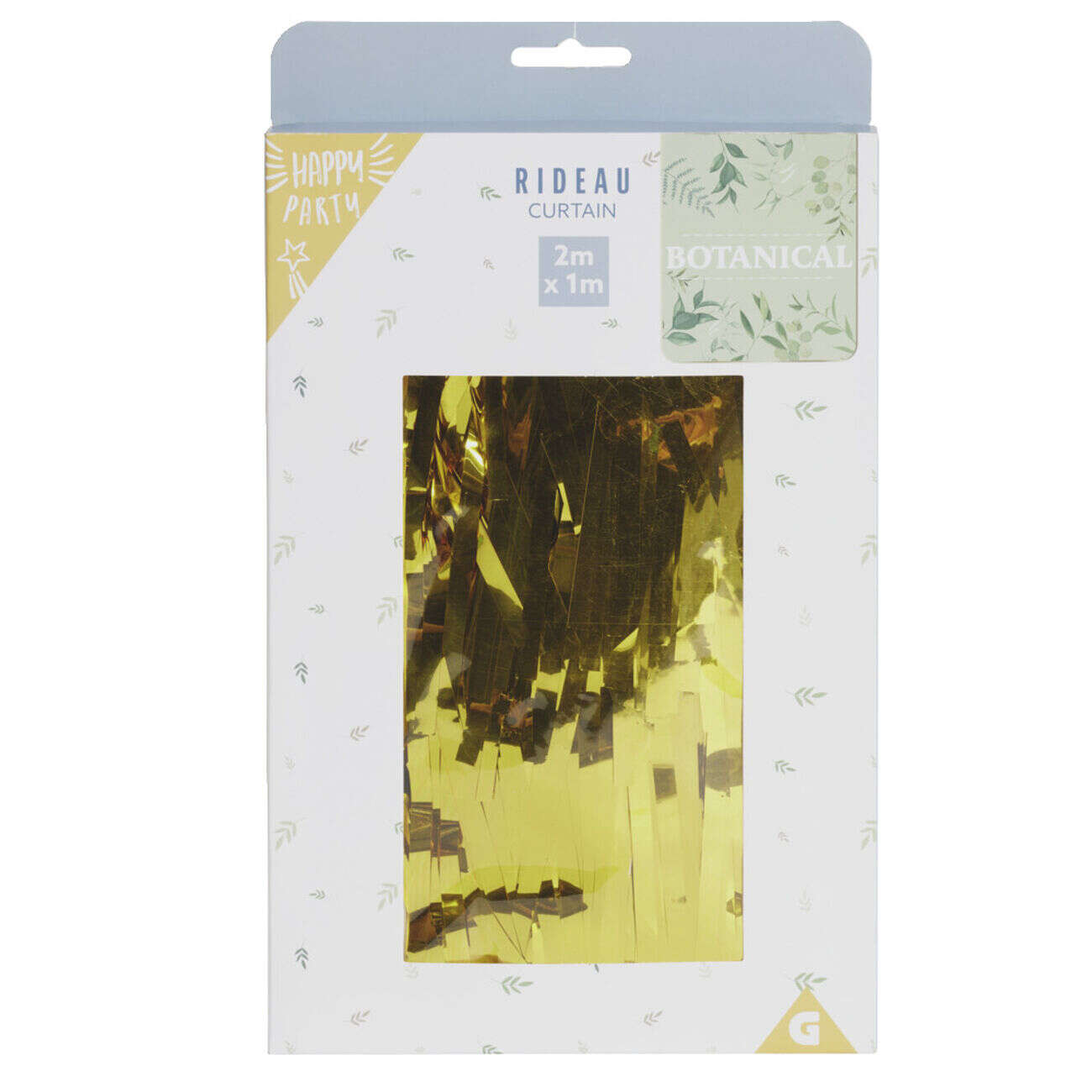 Rideau de porte fil alu doré 1x2m