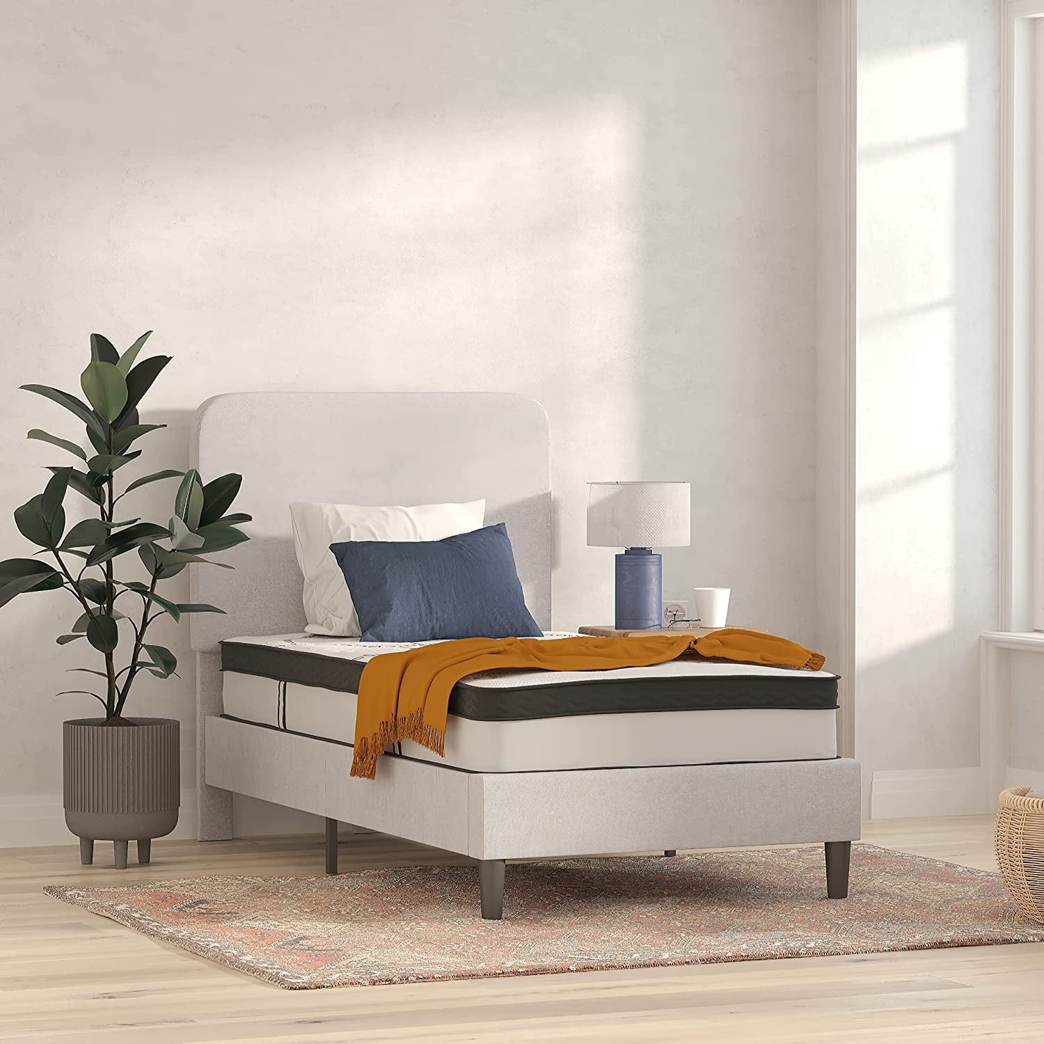 Furniture Capri Comfortable Sleep 10 Medium Tight Top Hybrid Pocket Spring Mattress. Twin