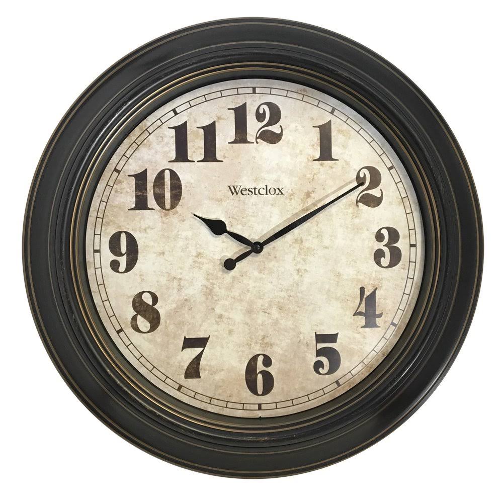 Westclox 32213 Round Oversized Classic Clock, Large, Brown