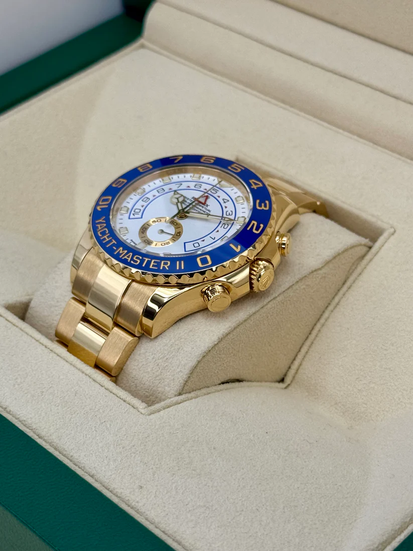 [Super Clone]Rolex Yacht-Master II 44mm 116688 18K Yellow Gold White Dial