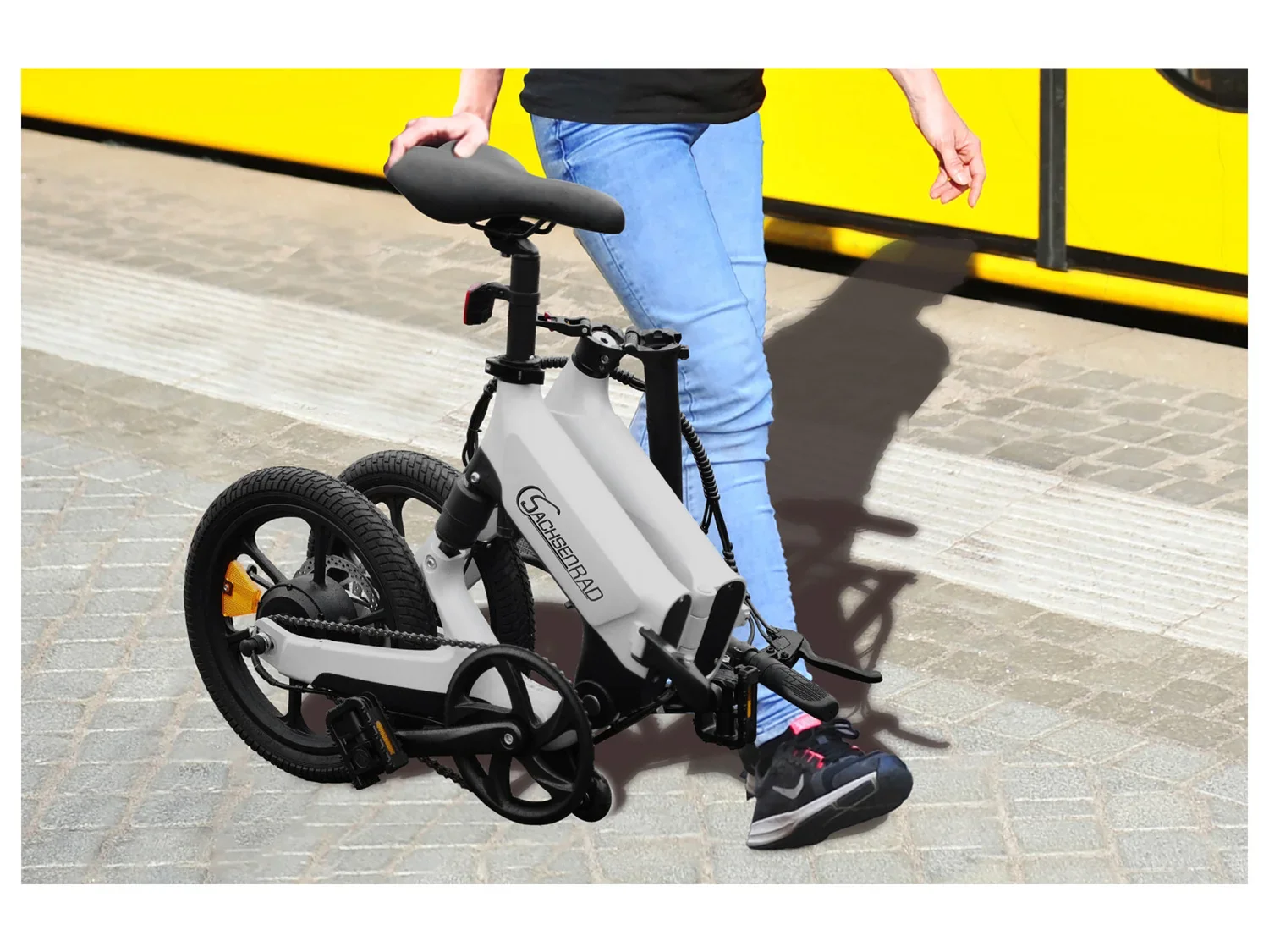 SachsenRad Vlo lectrique pliable E-Folding Race Bike F12, 16 pouces