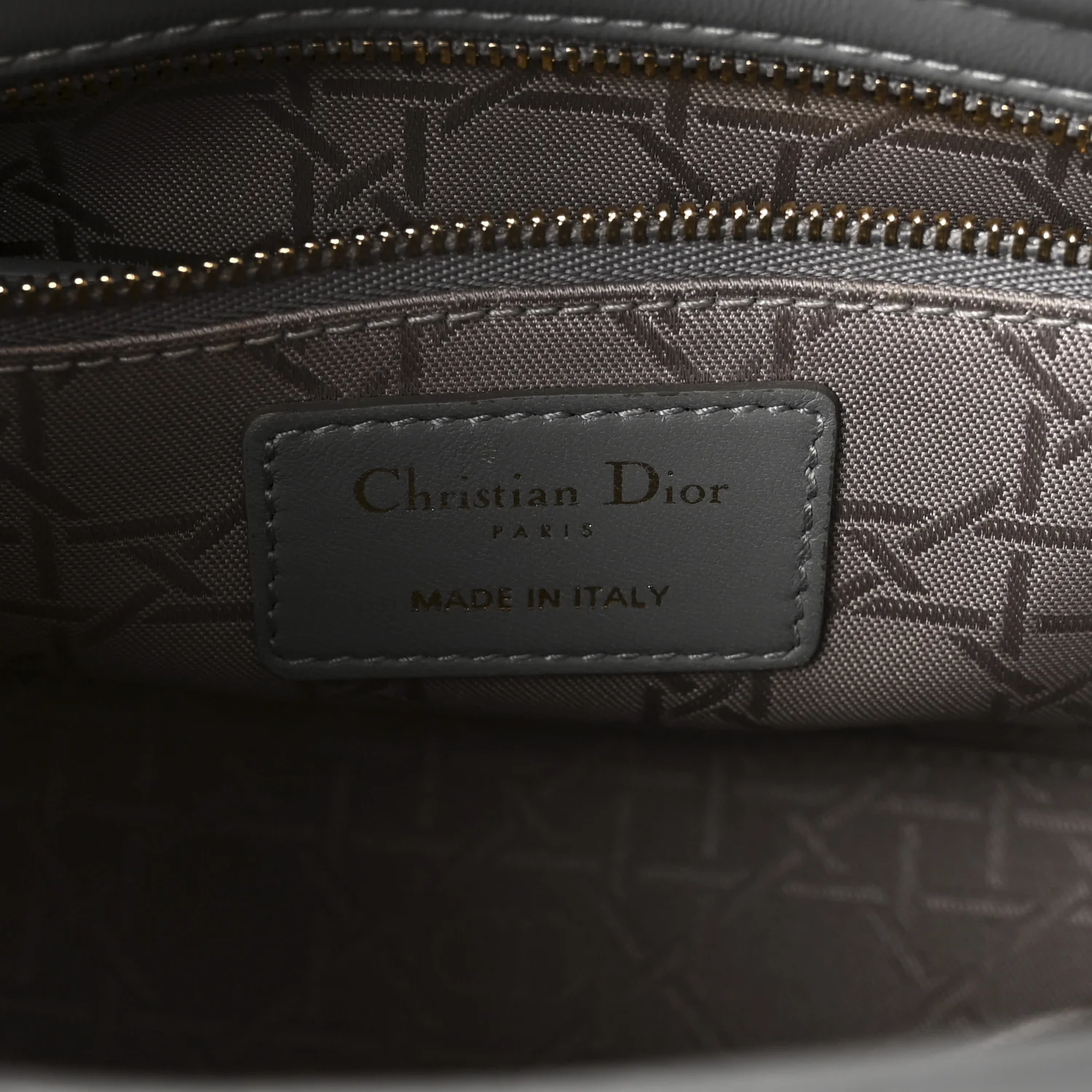 Lambskin Cannage Small My Lucky Badges My Lady Dior Grey