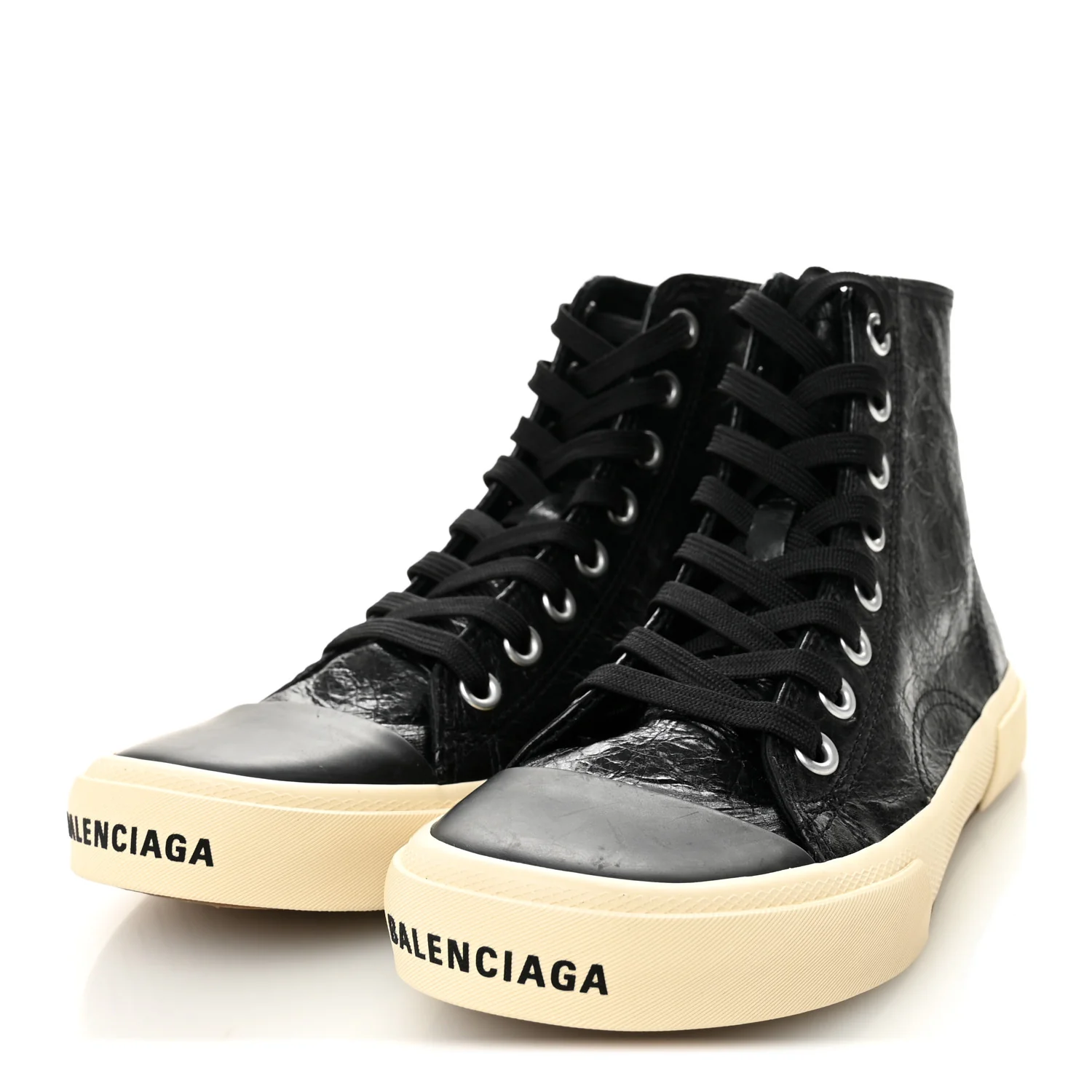Agneau Arena Womens Paris High Top Sneakers 37 Black