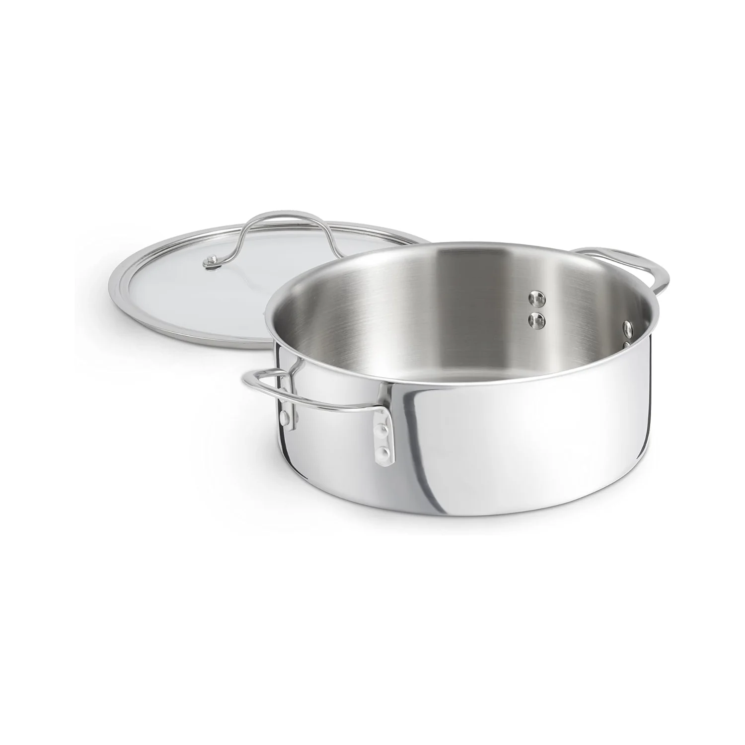 Calphalon Tri - Ply Stainless Steel Dutch Oven with Cover, 5 QT