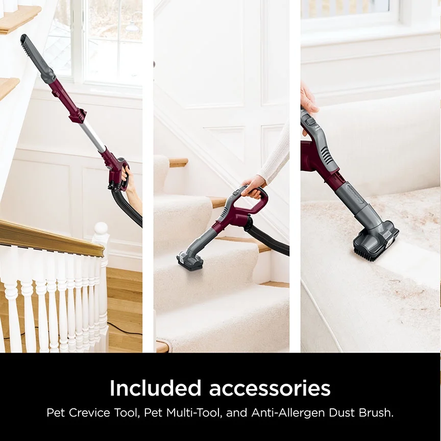 Detect Lift-Away ADV Corded Upright Vacuum with PowerFins Detect, Self-Cleaning Brushroll Odor Neutralizer Technology, LA492, Burgundy - Image 9