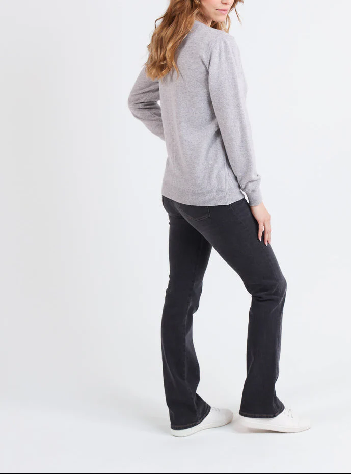 Cardigan femme en cachemire et laine gris