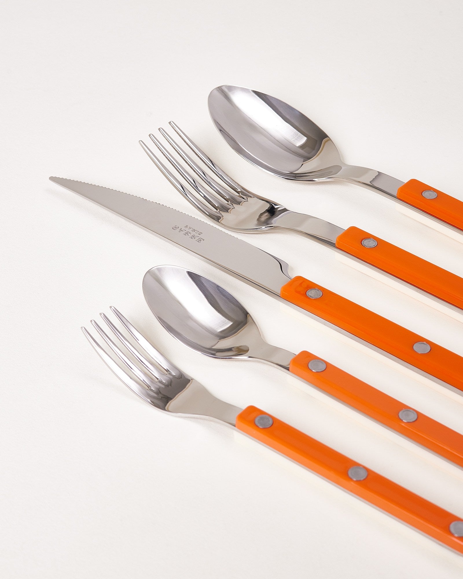 MAM X SABRE PARIS - CUTLERY SET OF 5 ORANGE OFF-WHITE