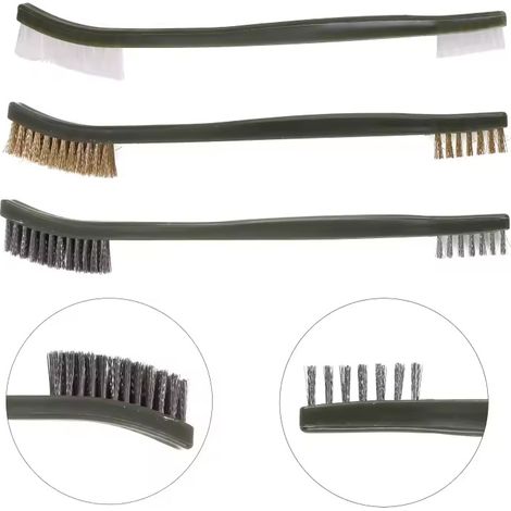 Ensemble de brosses de nettoyage pour tuyaux, kit de nettoyage pour armes à feu, brosse pour voiture, brosse double tête en nylon, ensemble de crochets pour brosses à tuyaux (en stock). — vue 4