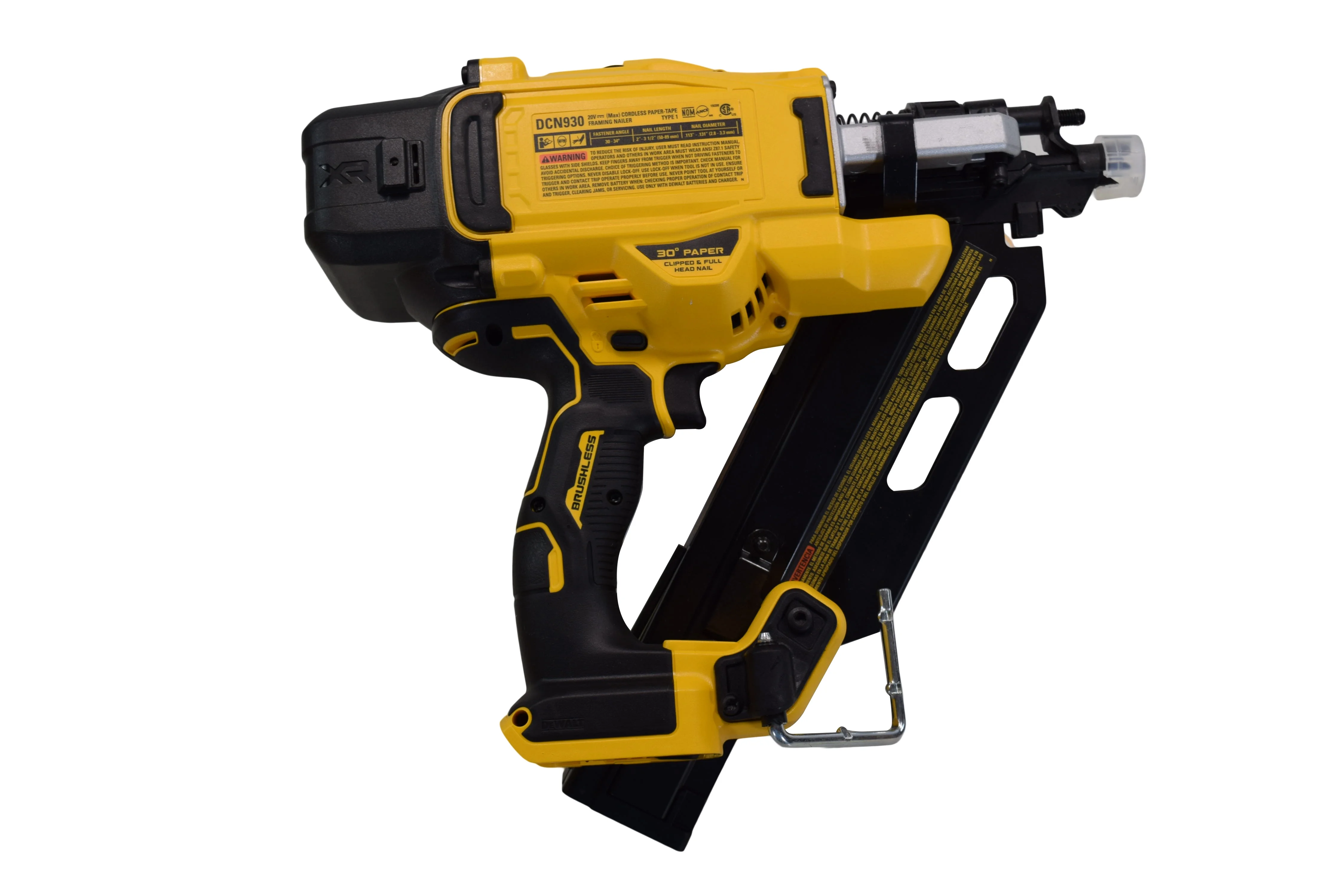 DCN930B 20V MAX PNEUMATIC BRUSHLESS CORDLESS 30�� PAPER TAPE FRAMING NAILER (TOOL ONLY) - Image 3