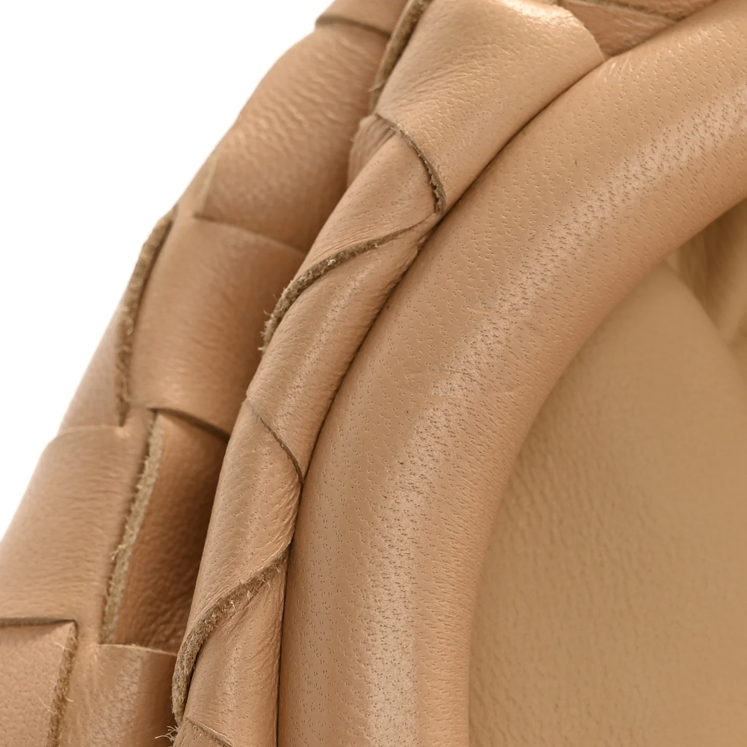 Nappa Maxi Intrecciato The Pouch Oversized Clutch Almond