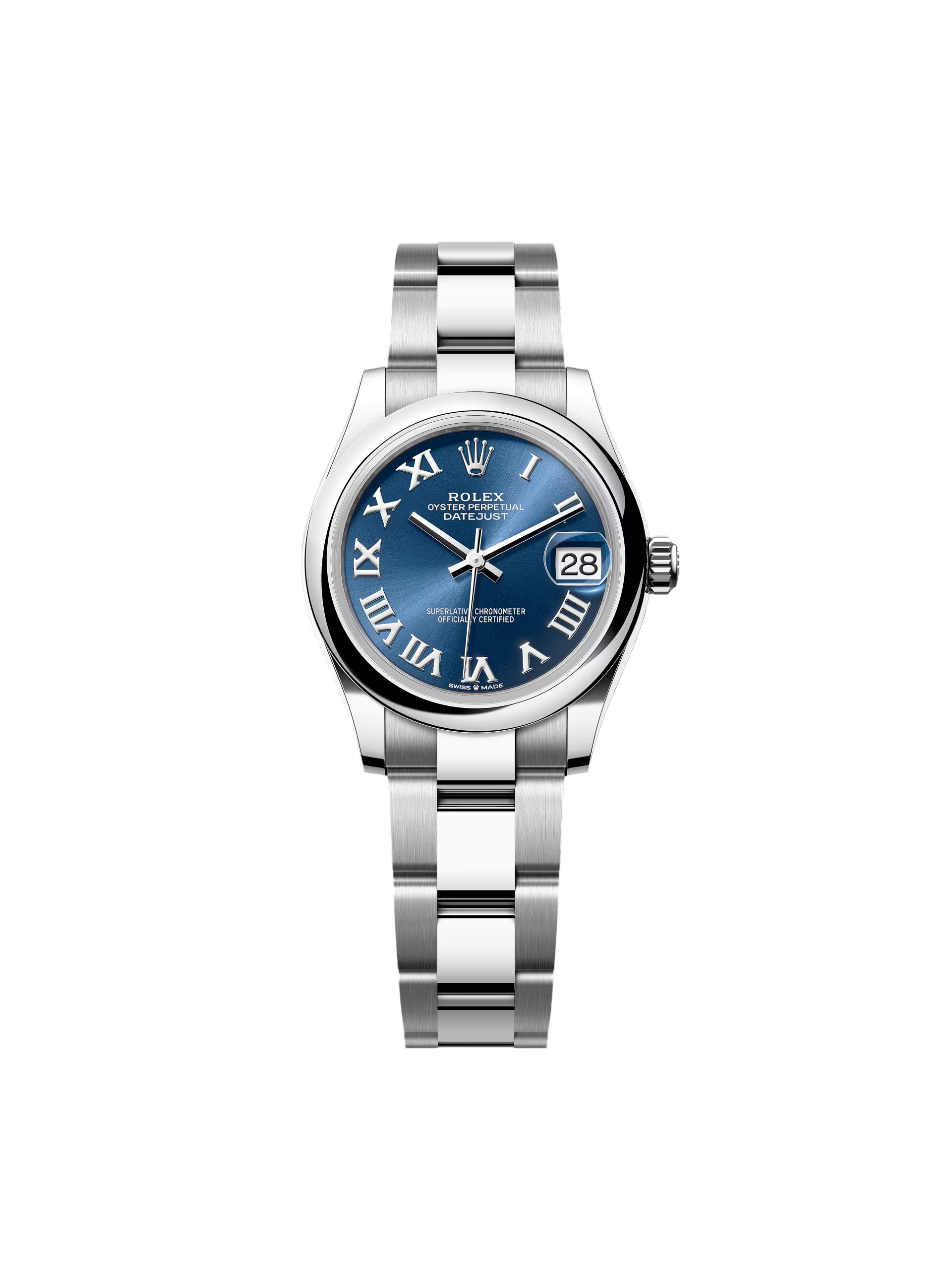 【Super Clone】RLX Datejust m278240-0017/0018 31mm Blue Roman Domed Bezel Oyster Oystersteel