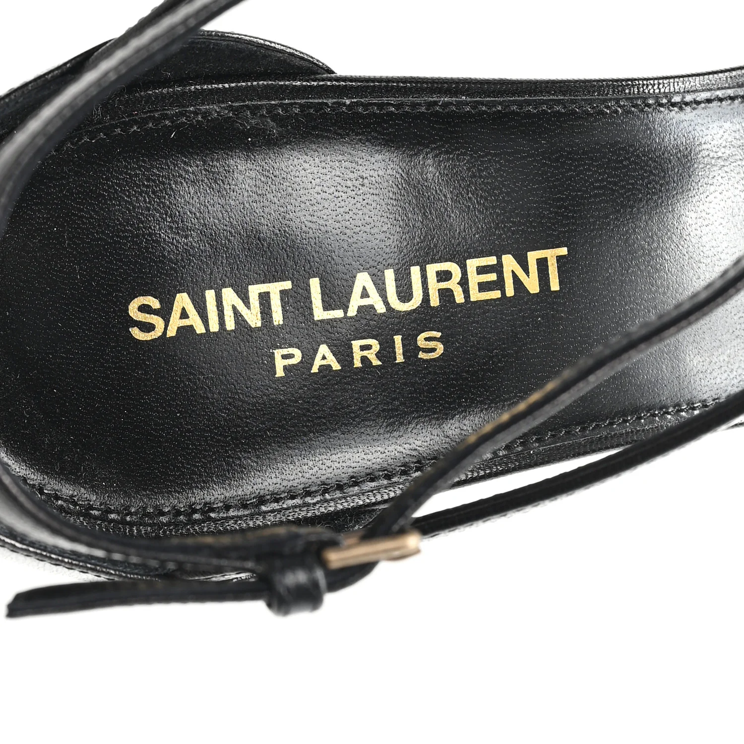 Calfskin Cassandra 100 Ankle Strap Sandals 41 Black