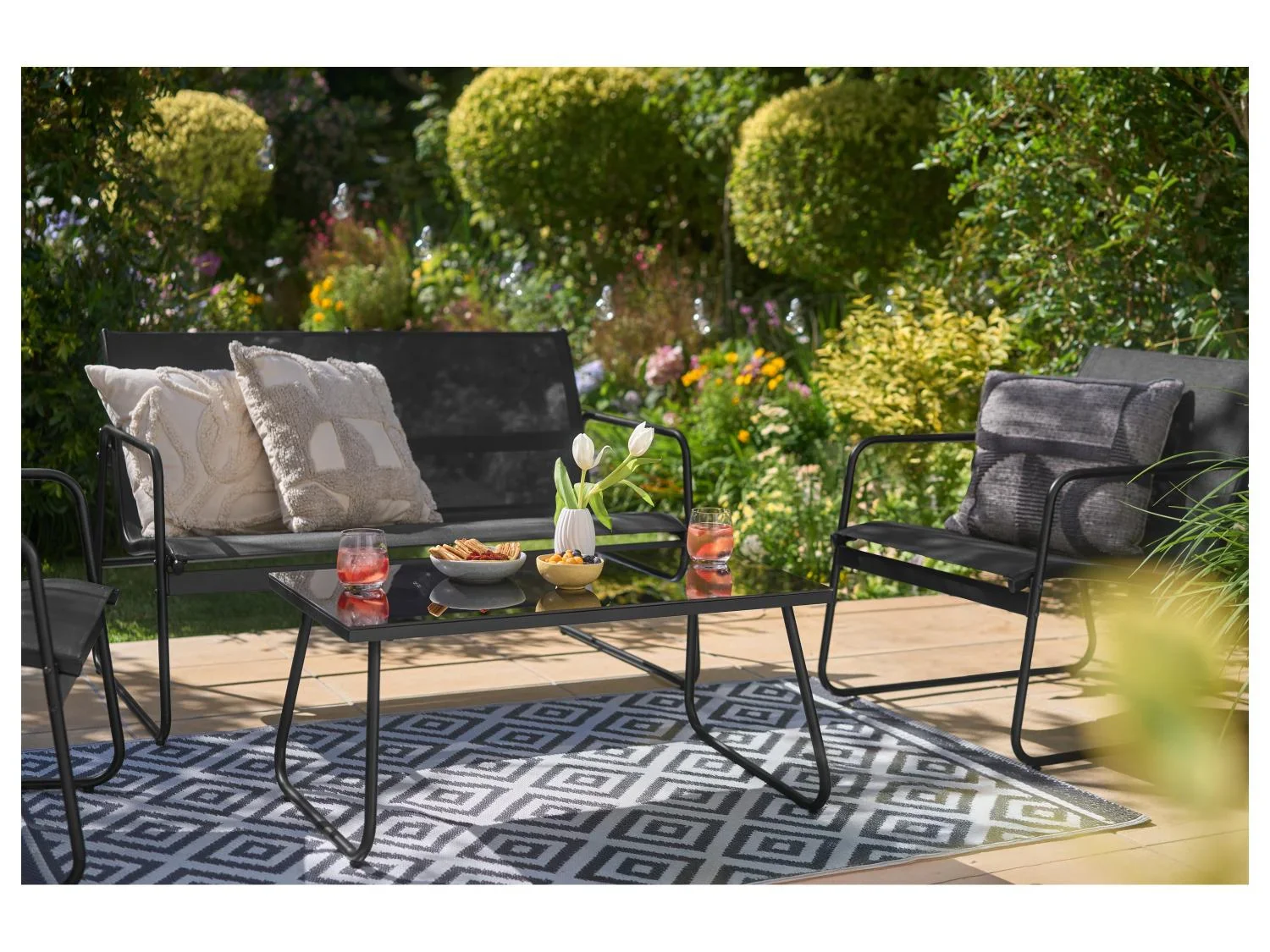 LIVARNO Salon de jardin, 4 pieces