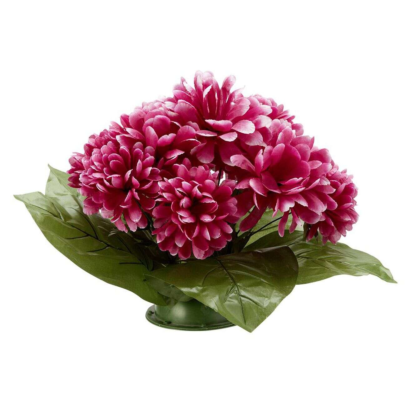 Coussin chrysanthème artificiel 15 têtes violet