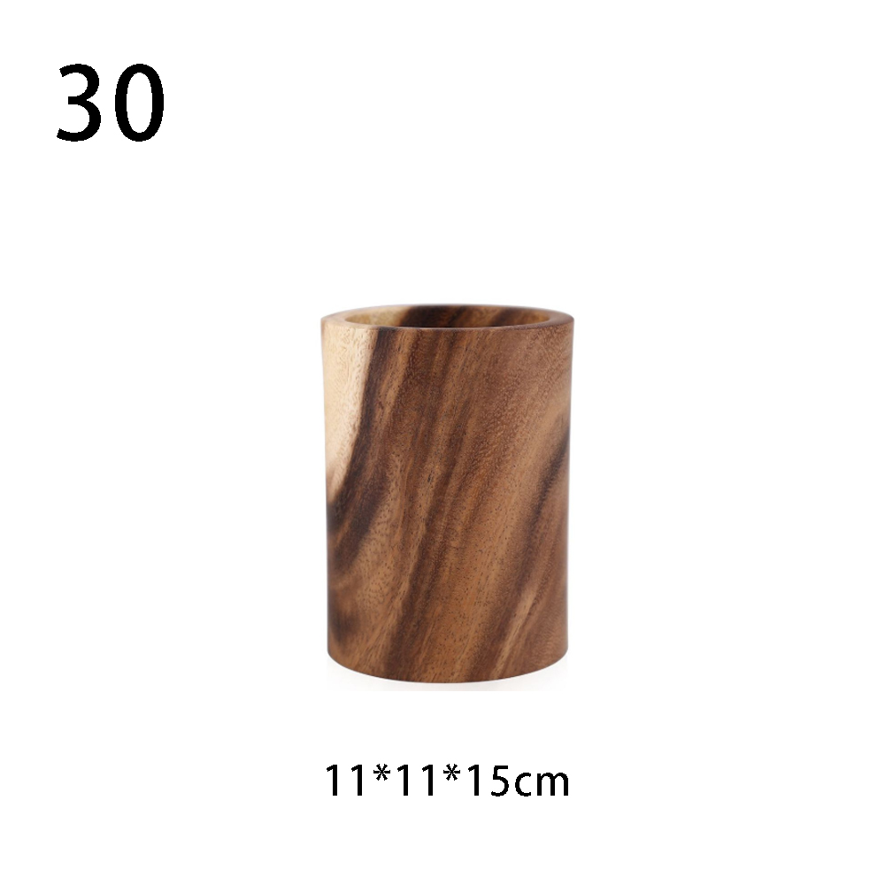 Acaica Wooden Kitchen Utensils for Cooking, Acacia Wooden Bowl Cheese Board Kitchen Utensil Set with Wood Utensils Holder