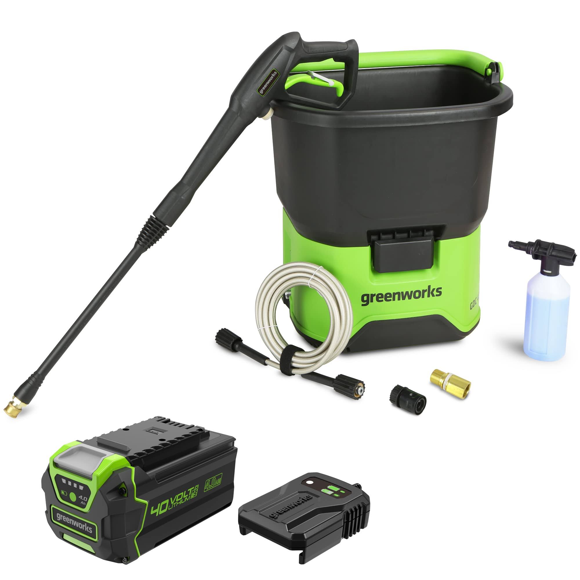Greenworks PWF301 40V Cordless Pressure Washer 4Ah USB Battery Included