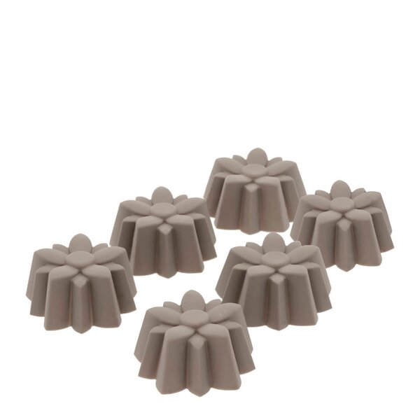 Muffinsform blomst for 6 muffins silikon latte