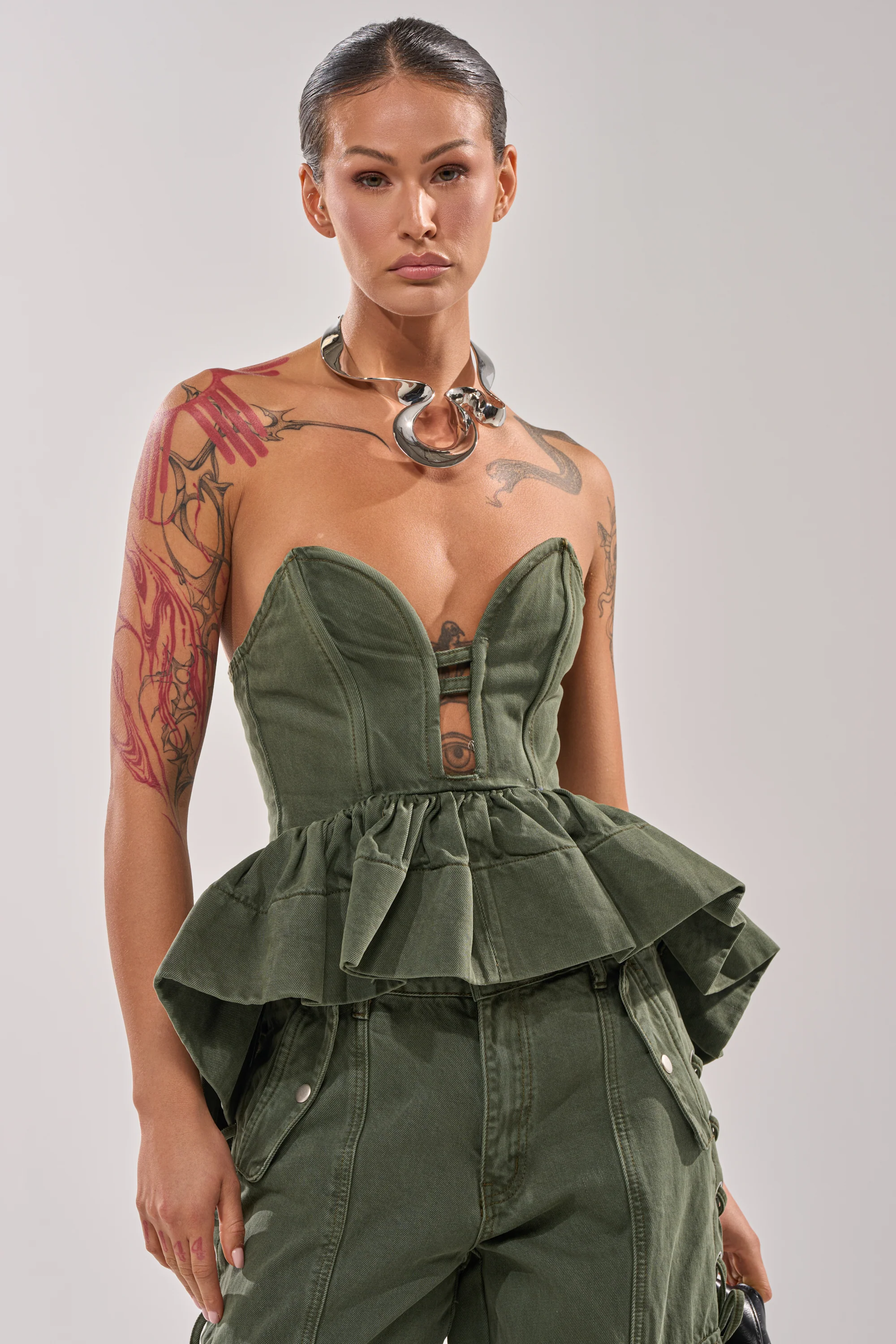 KARA DENIM CORSET - Akira Store