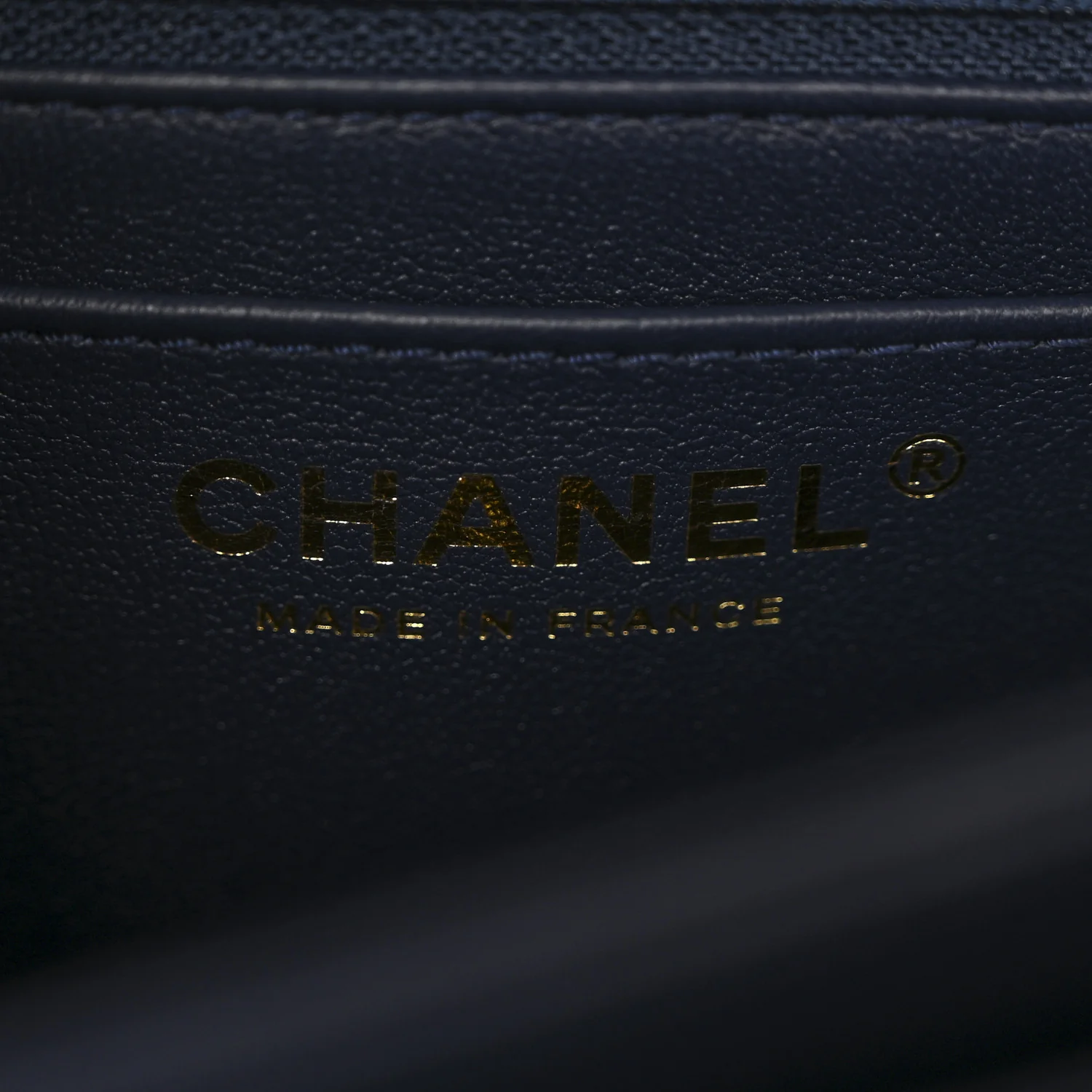 Shiny Caviar Quilted Mini Top Handle Flap Navy Blue