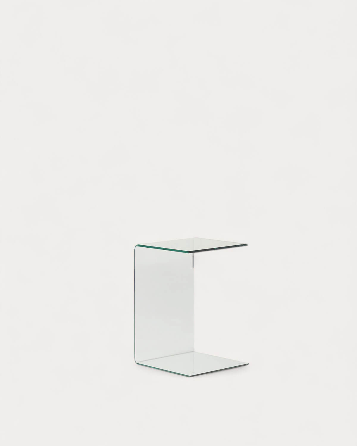 Elem - Mesa Auxiliar Cuadrada de Cristal Templado (40x40 cm) Elem
