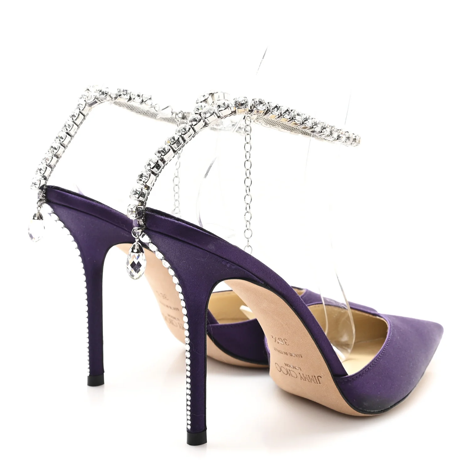 Satin Crystal Saeda 100 Pumps 36.5 Cassis