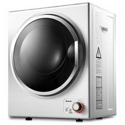 Costway Electric Tumble Compact Cloth Dryer Stainless Steel Wall Mounted 1.5 Cu .ft.
