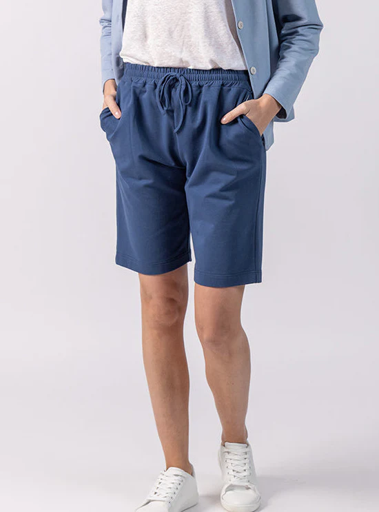 Bermuda femme coton bleu jean