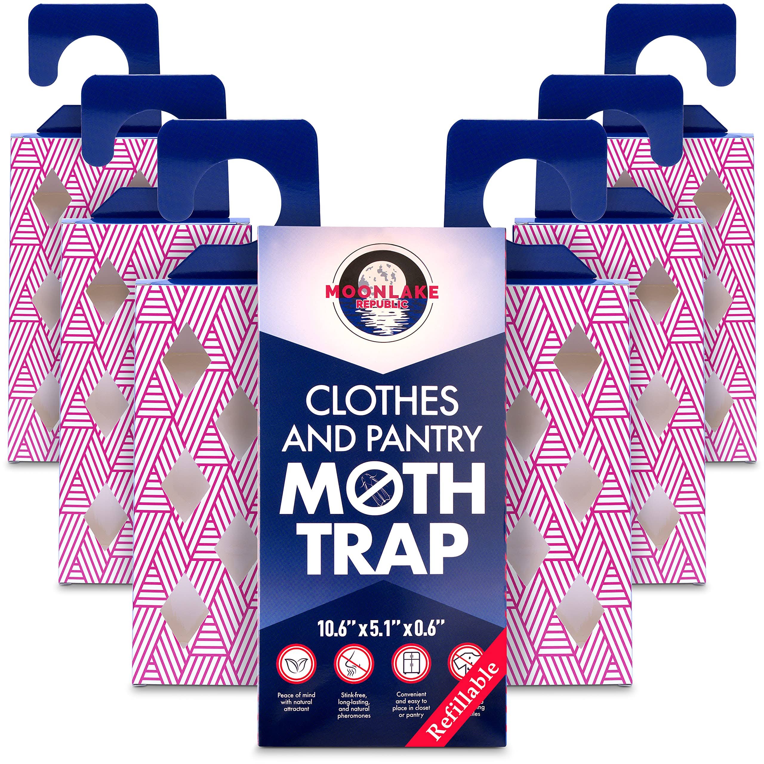 Moth Traps for Clothes & Pantry - Dual Pantry Moth Trap and Clothing Moth Traps - Natural & Odor-Free Closet and Pantry Moth Traps with Pheromones -