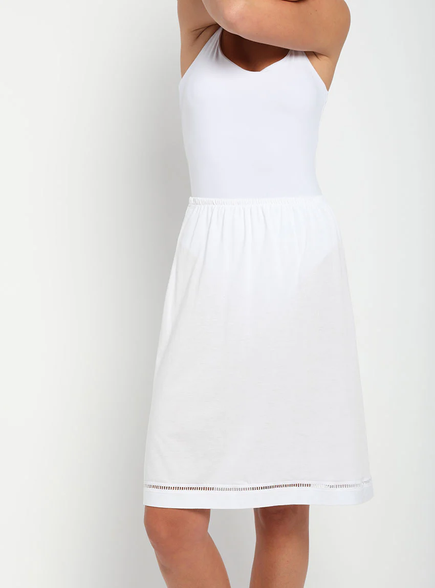 Jupon femme en coton blanc