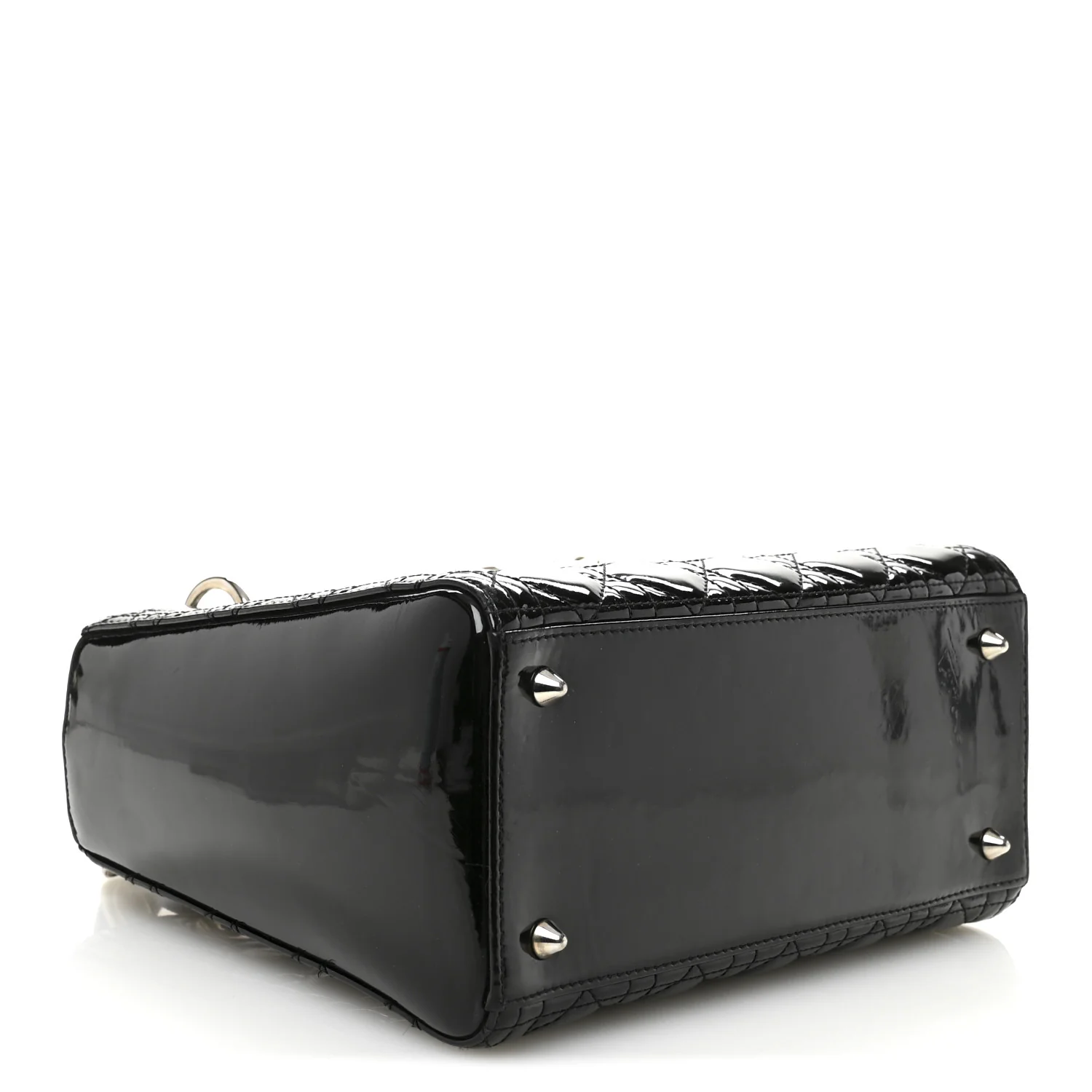 Patent Cannage Medium Lady Dior Black